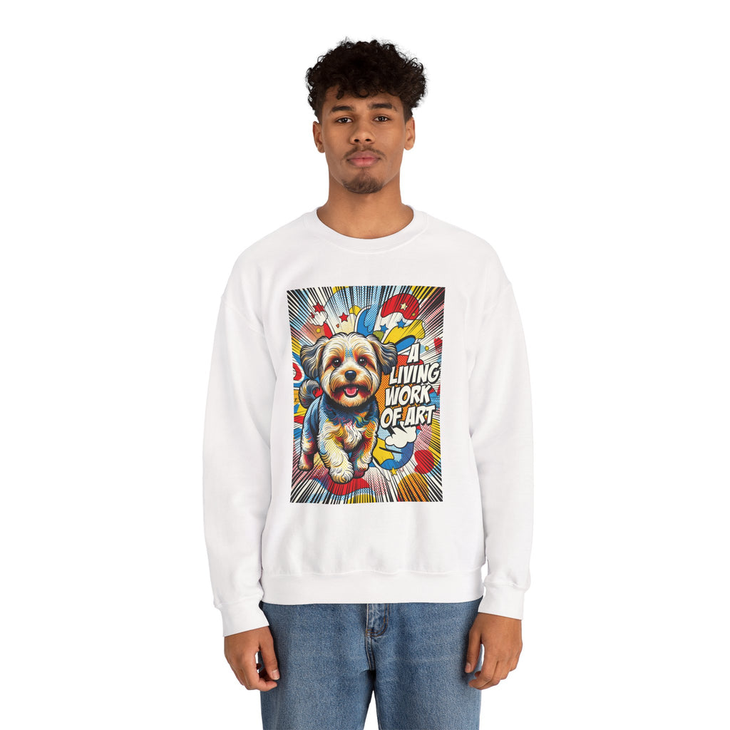 Yorkipoo Sweatshirt | Living Work of Art Collection | Pop Art