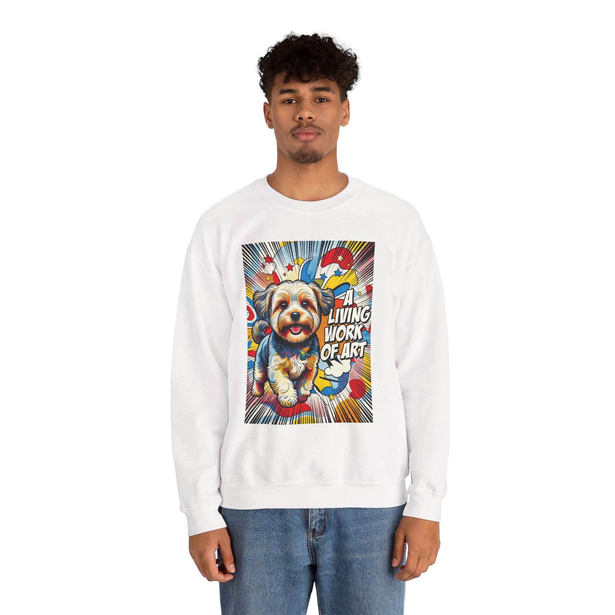 Yorkipoo Sweatshirt | Living Work of Art Collection | Pop Art