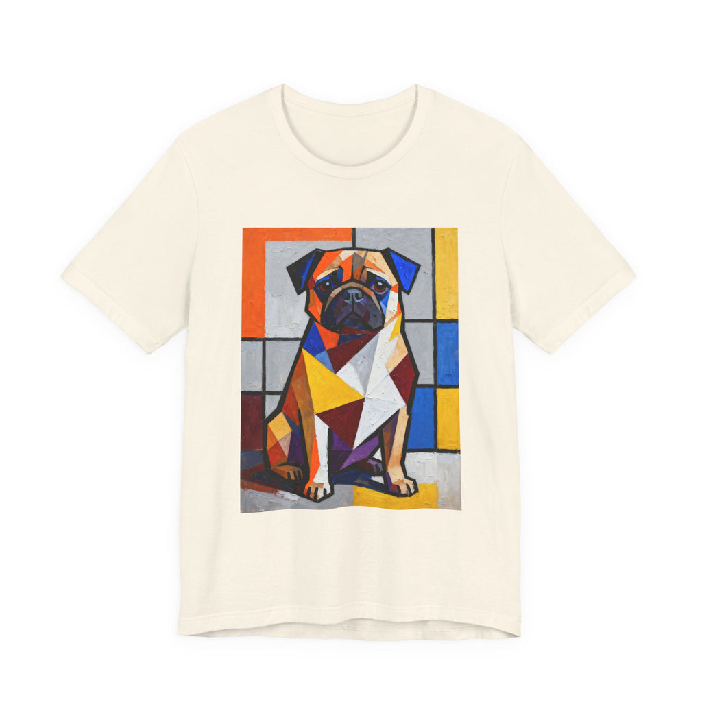 Pug T Shirt | Living Work of Art Collection | Cubist Style