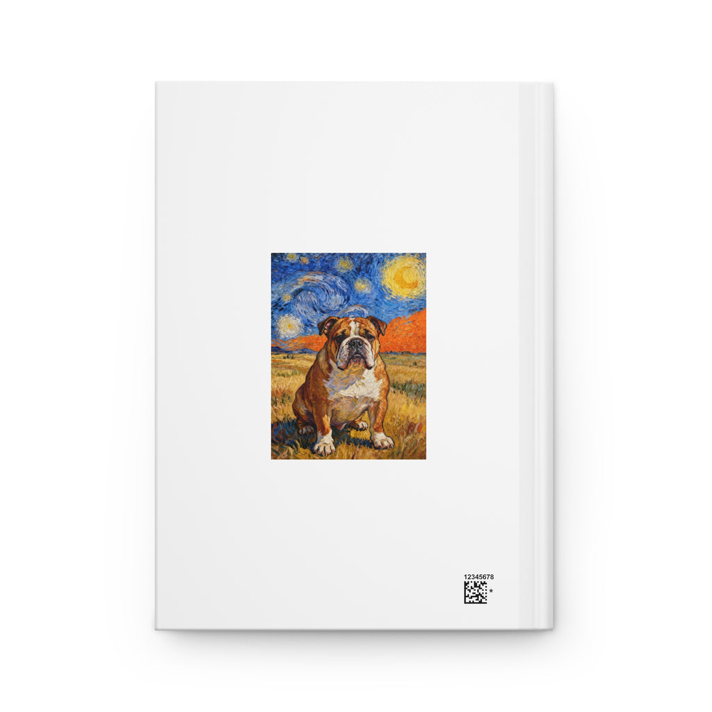 Bulldog In A Field Notebook - Van Gogh Style | Living Work of Art Collection