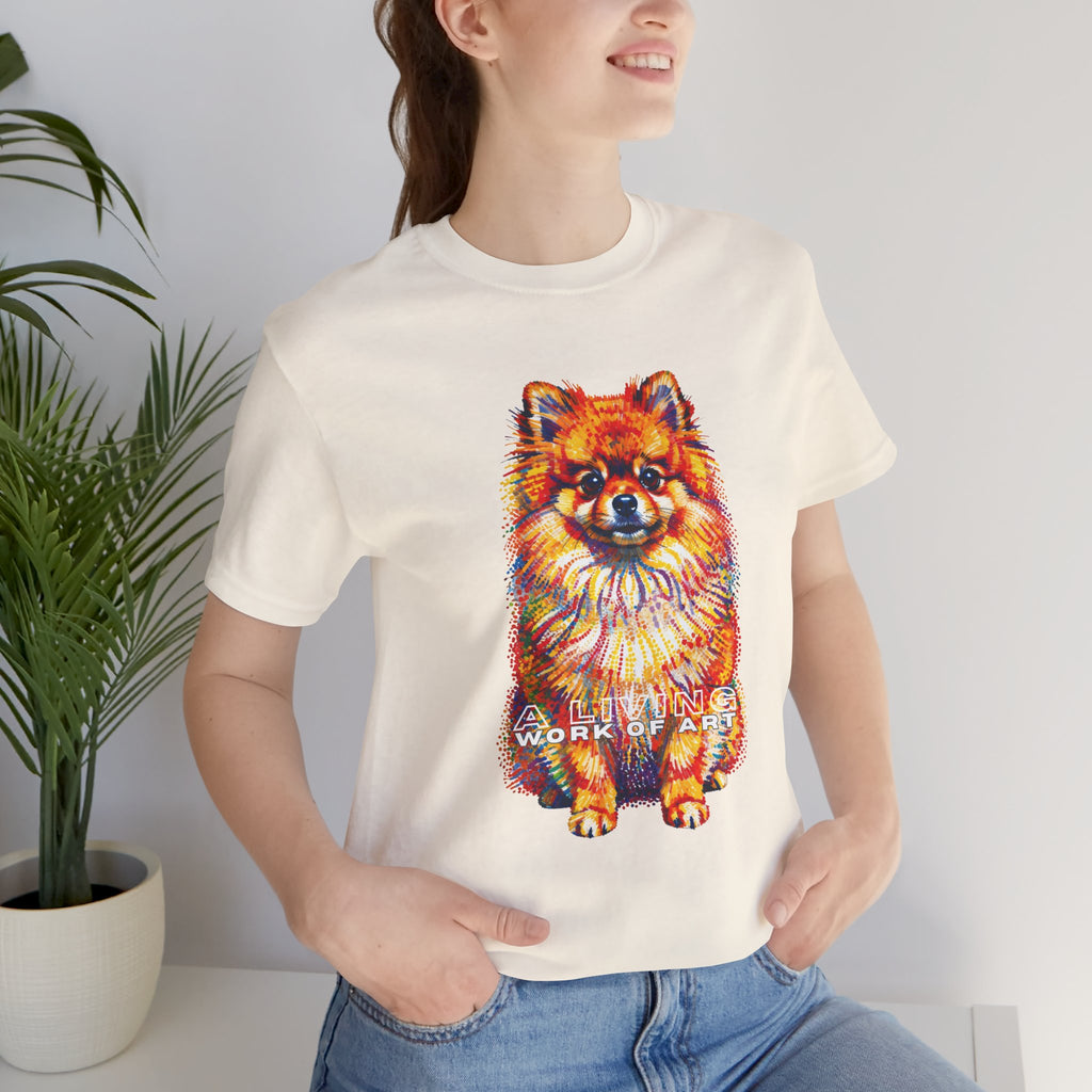 Pomeranian T Shirt | Living Work of Art Collection | Pointillism Style