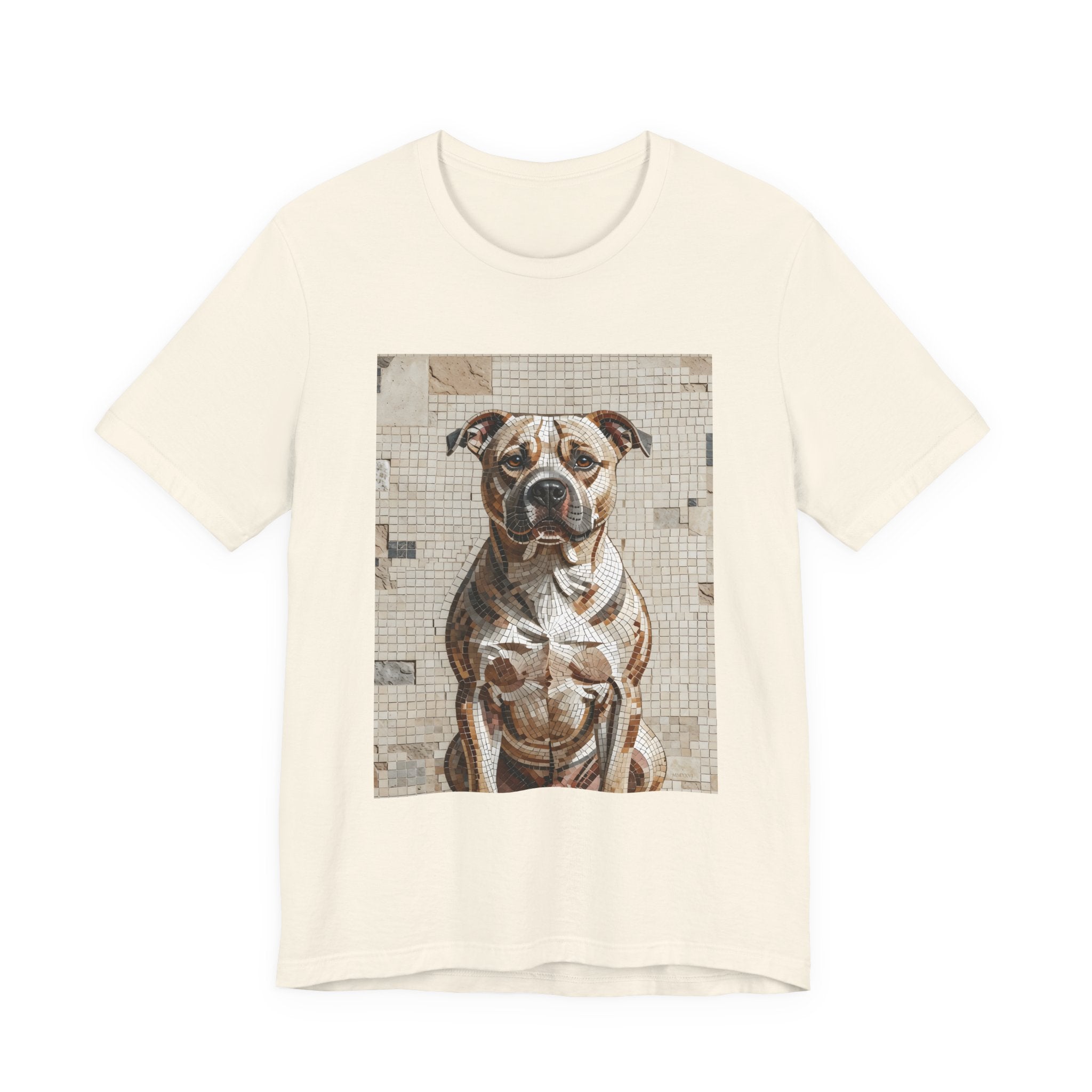 Staffordshire Bull Terrier T Shirt | Living Work of Art Collection | Mosaic Style