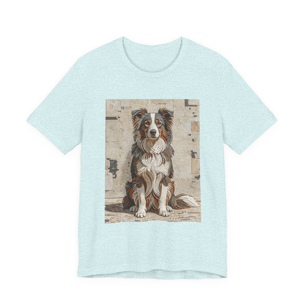 Border Collie T Shirt | Living Work of Art Collection | Mosaic Style