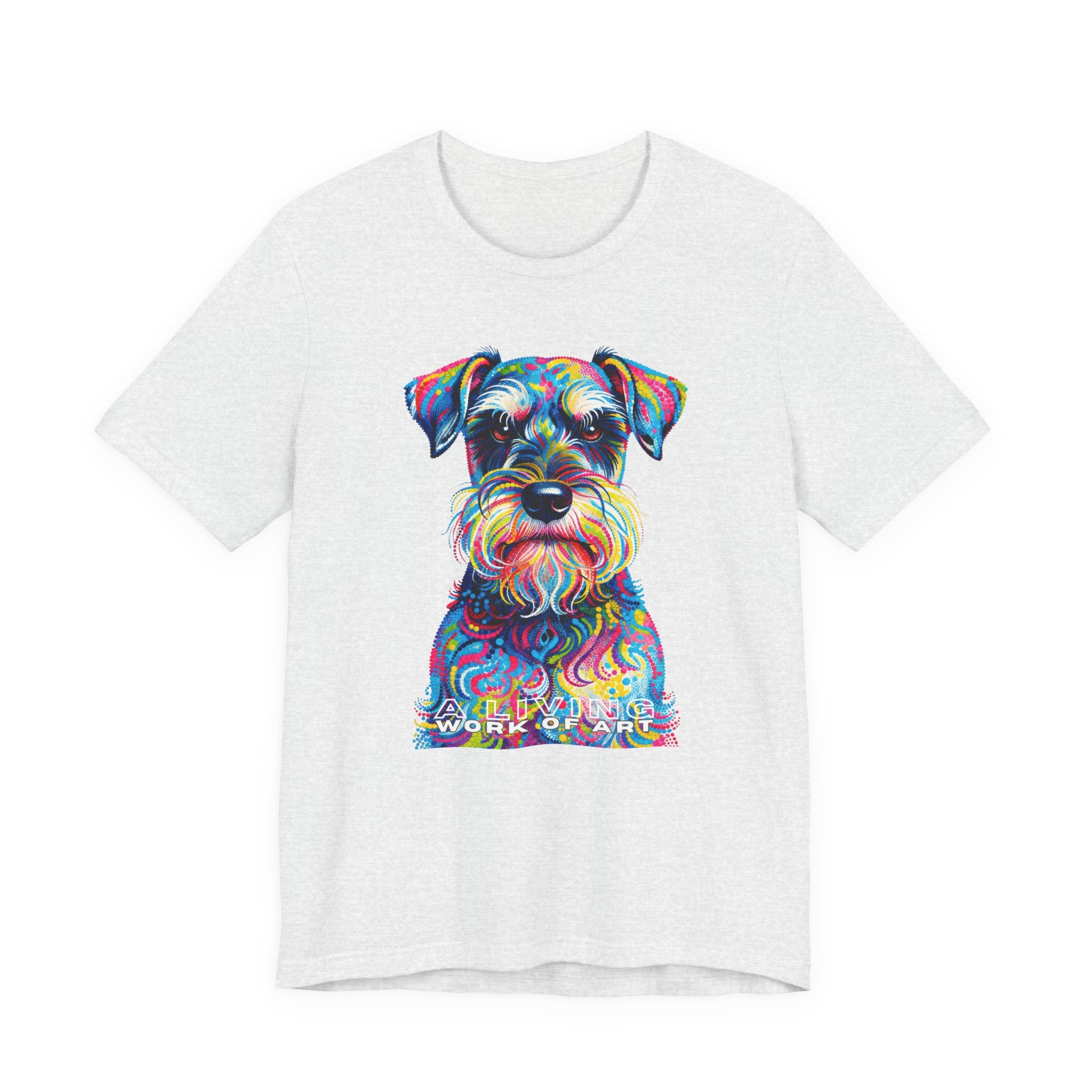 Schnauzer T Shirt | Living Work of Art Collection | Pointillism Style