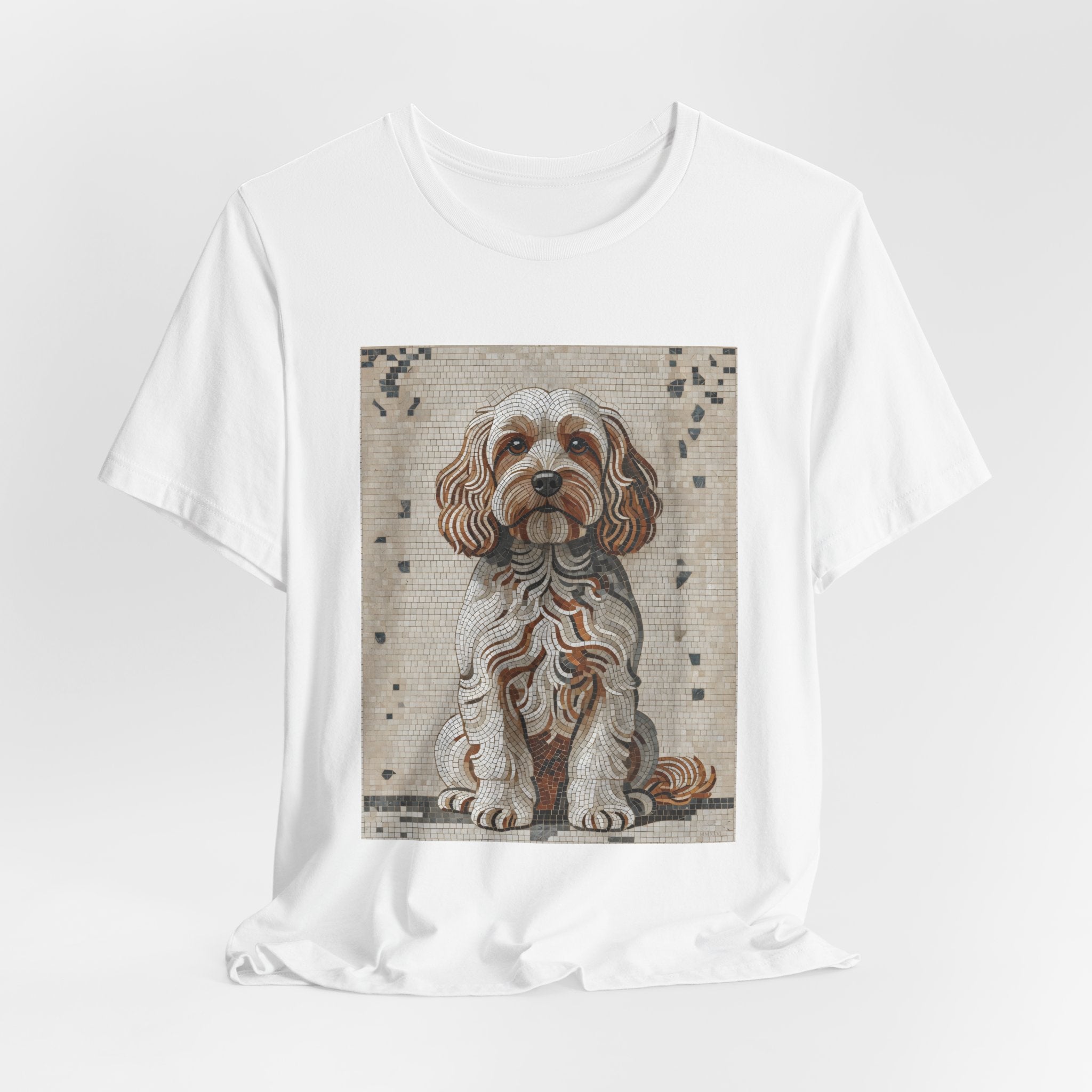 Cavapoo T Shirt | Living Work of Art Collection | Mosaic Style