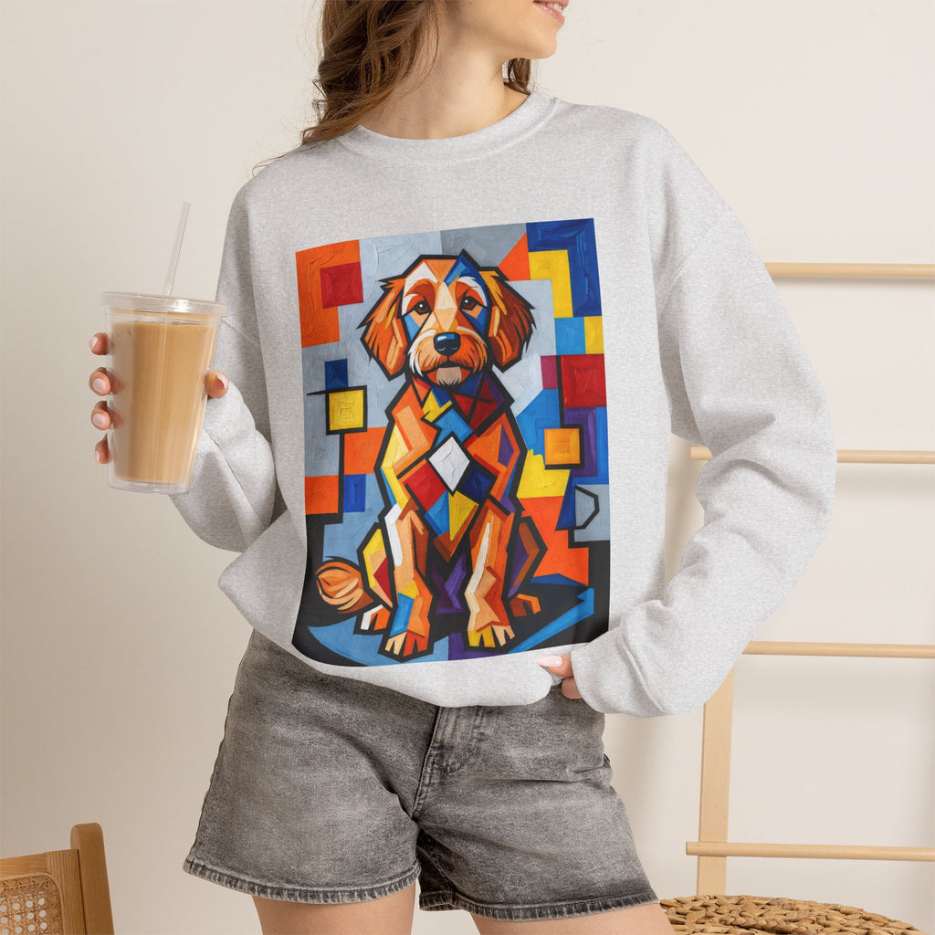 Goldendoodle Sweatshirt | Living Work of Art Collection | Cubist Style