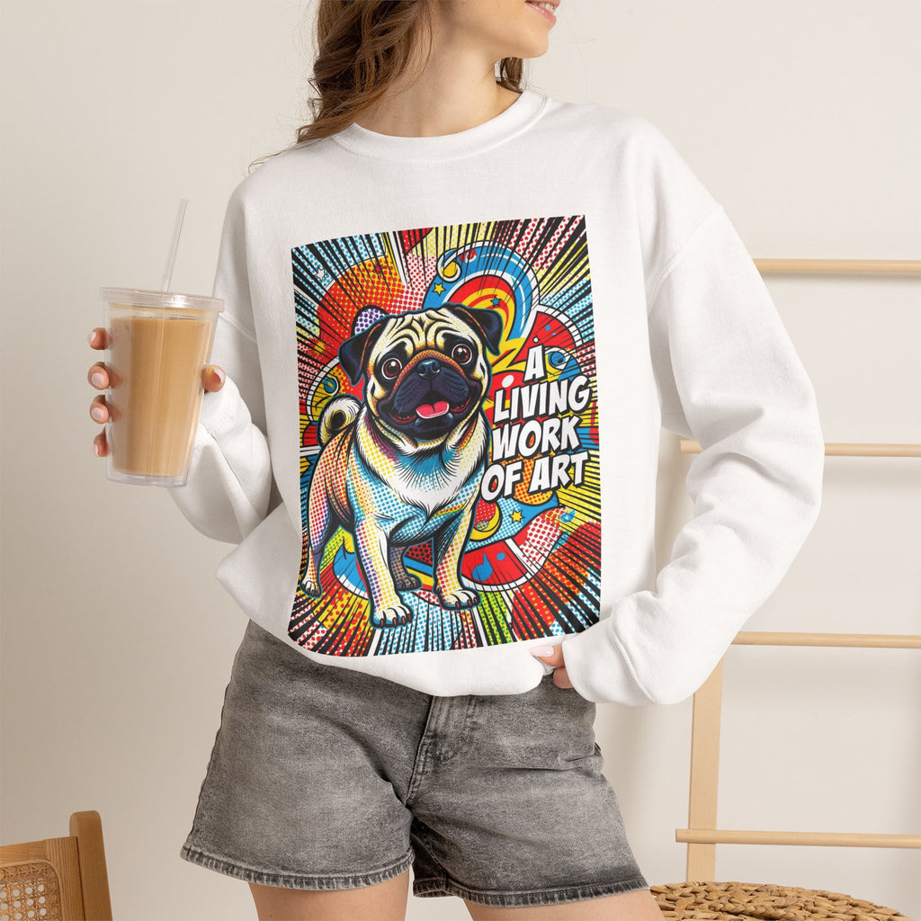 Pug Sweatshirt | Living Work of Art Collection | Pop Art