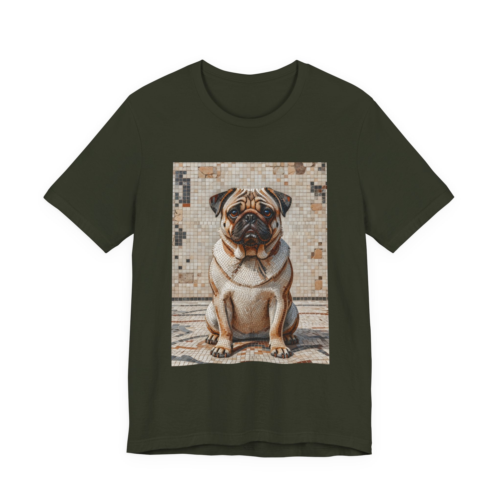 Pug T Shirt | Living Work of Art Collection | Mosaic Style
