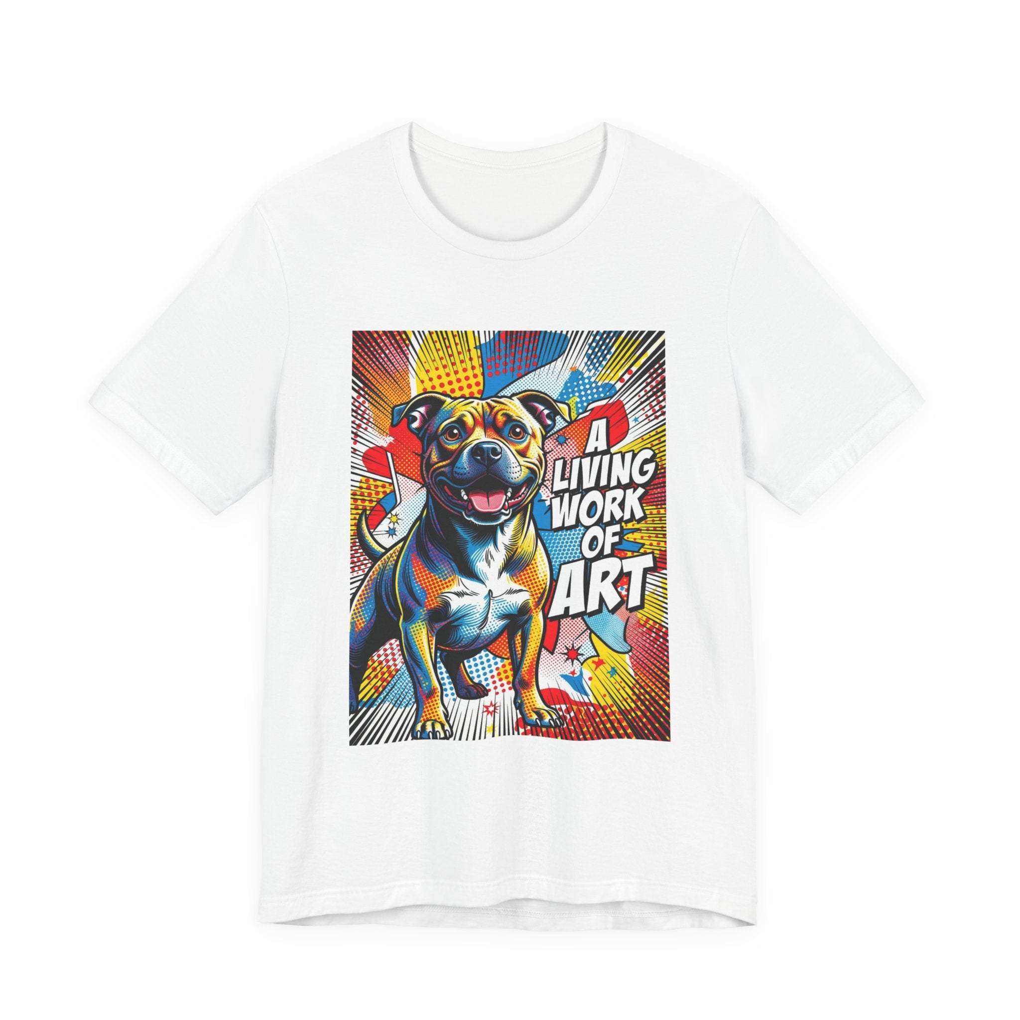 Staffordshire Bull Terrier T Shirt | Living Work of Art Collection | Pop Art