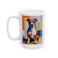 Staffordshire Bull Terrier Coffee Mug | Living Work of Art Collection | Cubist Style