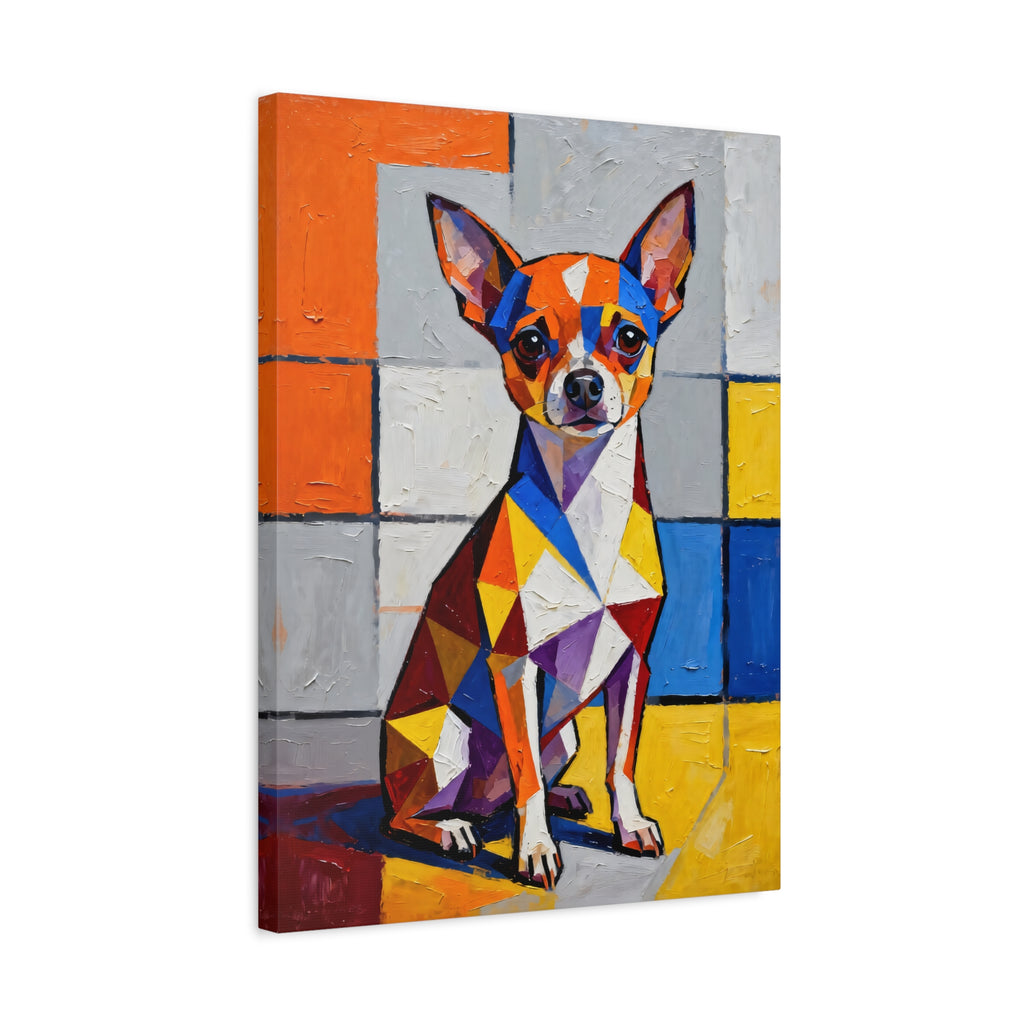 Chihuahua Canvas Wall Art | Living Work of Art Collection | Cubist Style Print