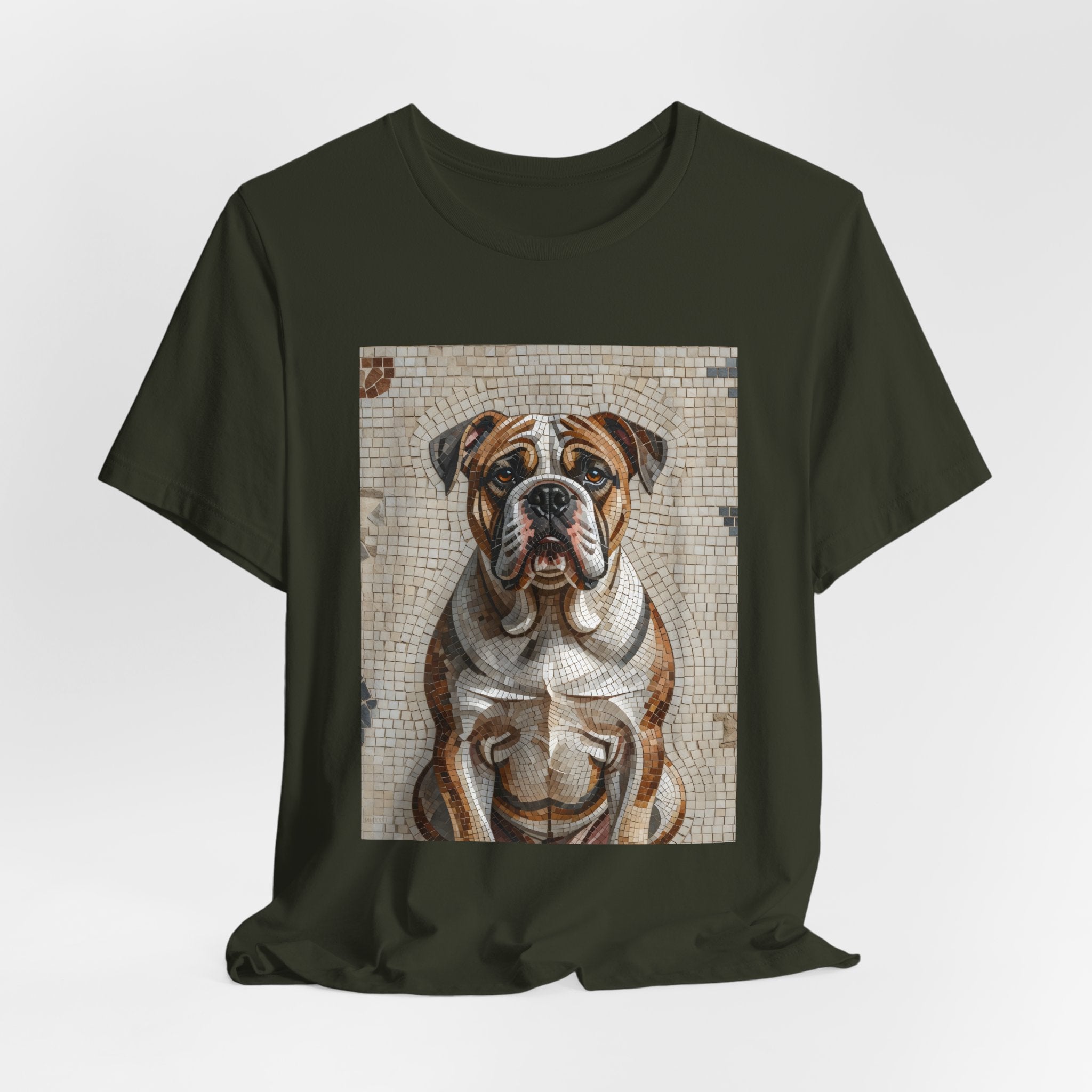 Bulldog T Shirt | Living Work of Art Collection | Mosaic Style