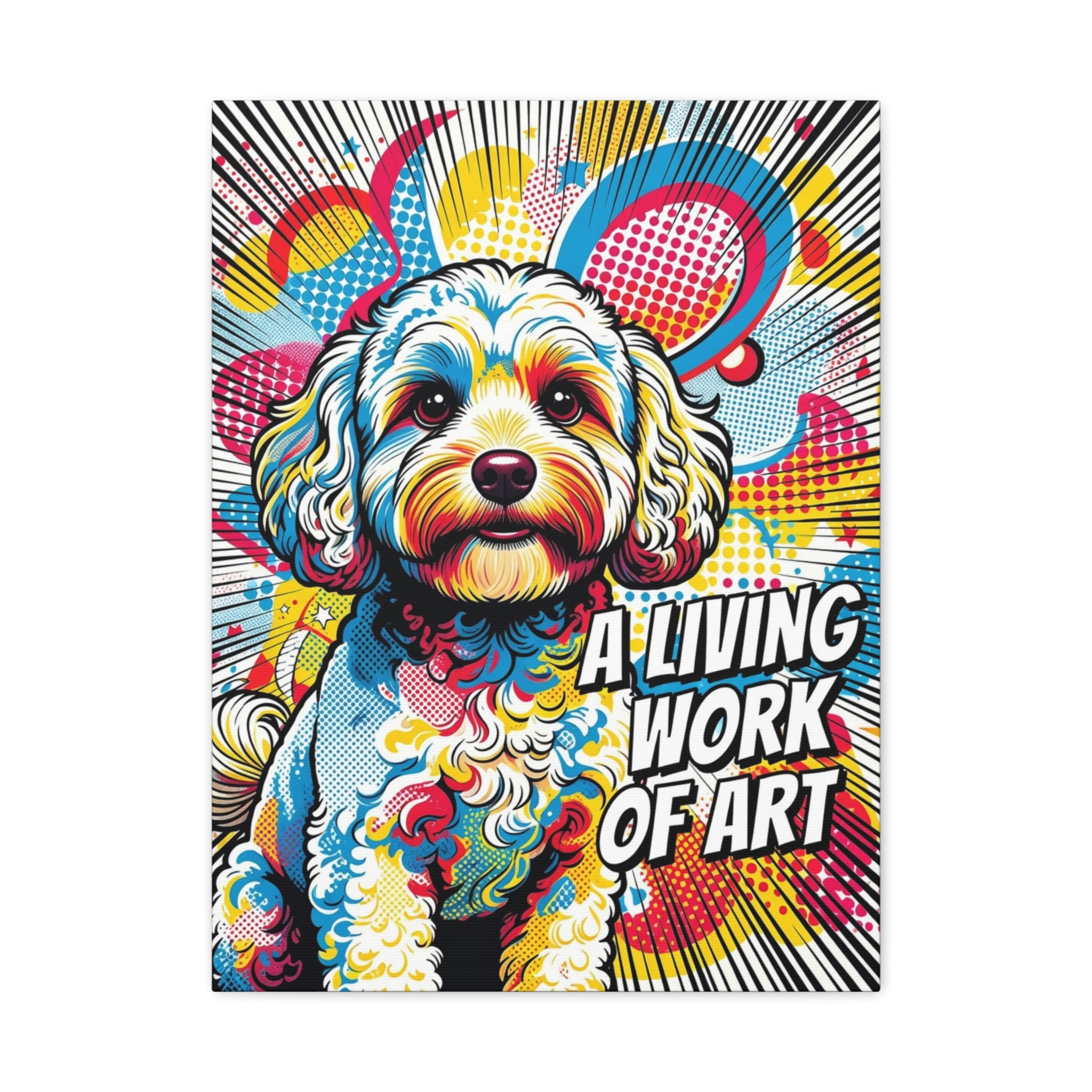 Cavapoo Canvas Wall Art | Living Work of Art Collection | Pop Art Print
