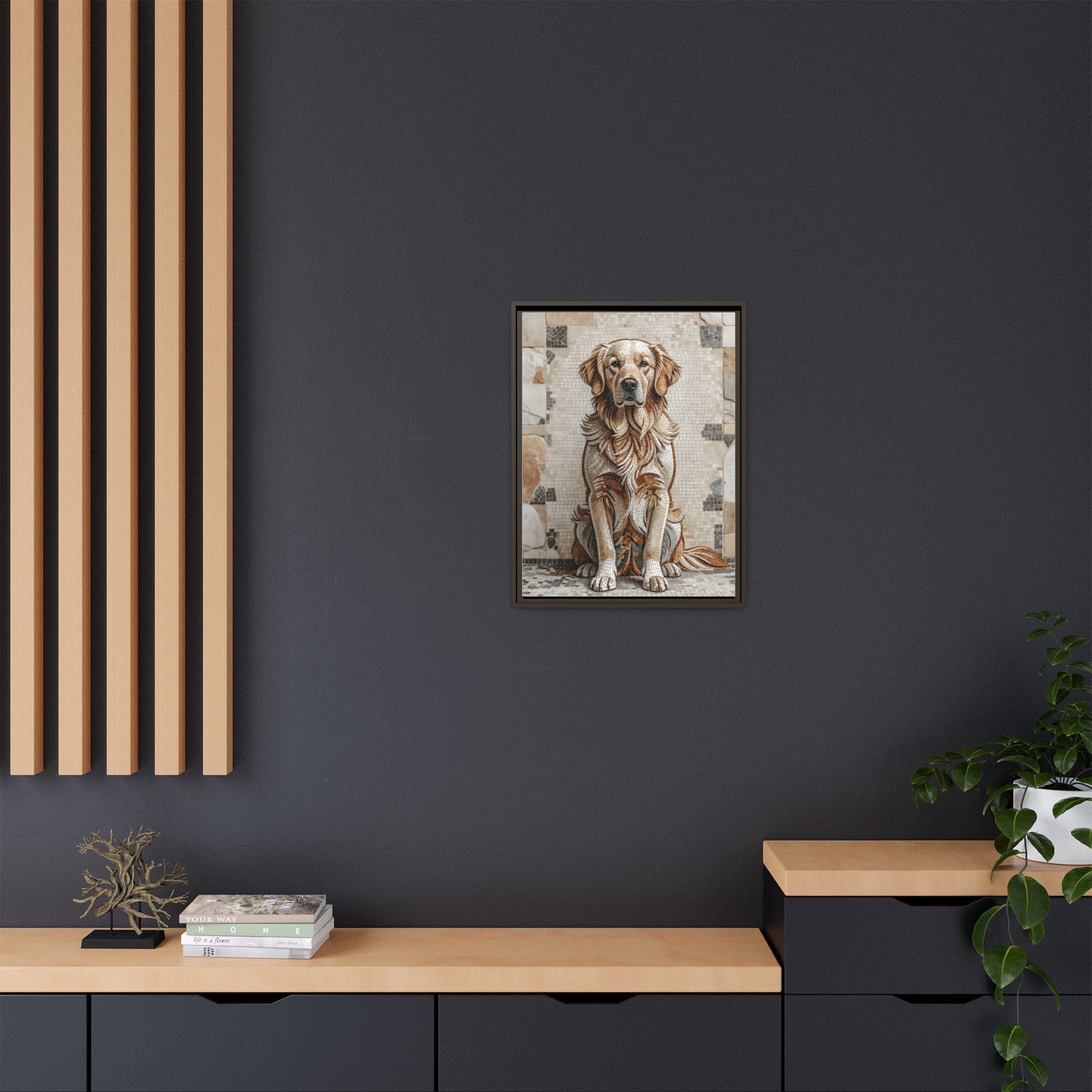 Golden Retriever Canvas Wall Art | Living Work of Art Collection | Mosaic Style Print