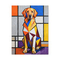 Golden Retriever Canvas Wall Art | Living Work of Art Collection | Cubist Style Print