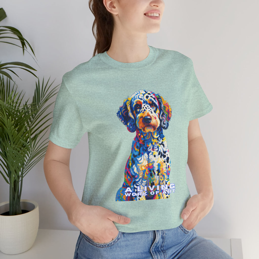 Labradoodle T Shirt | Living Work of Art Collection | Pointillism Style