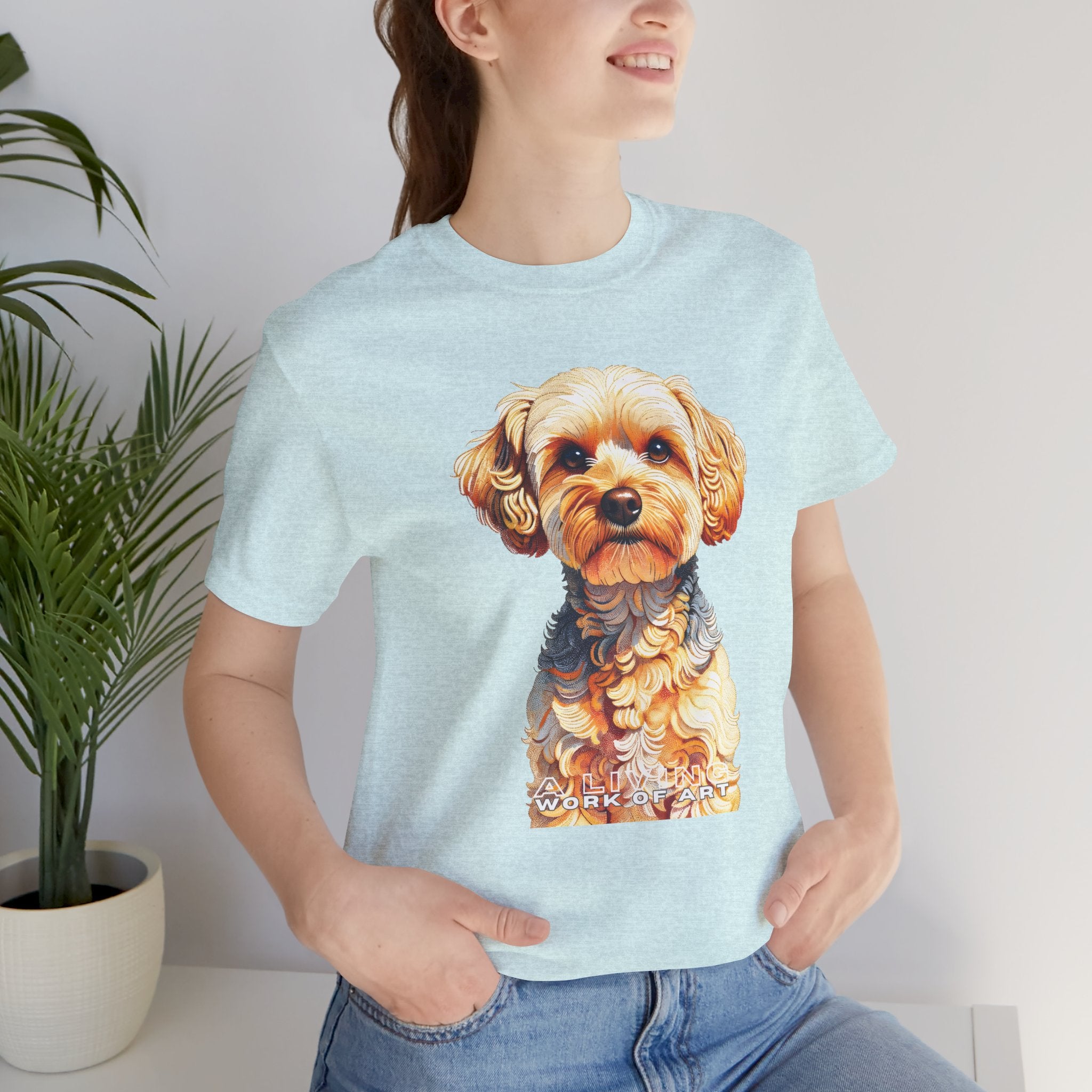Yorkipoo T Shirt | Living Work of Art Collection | Pointillism Style