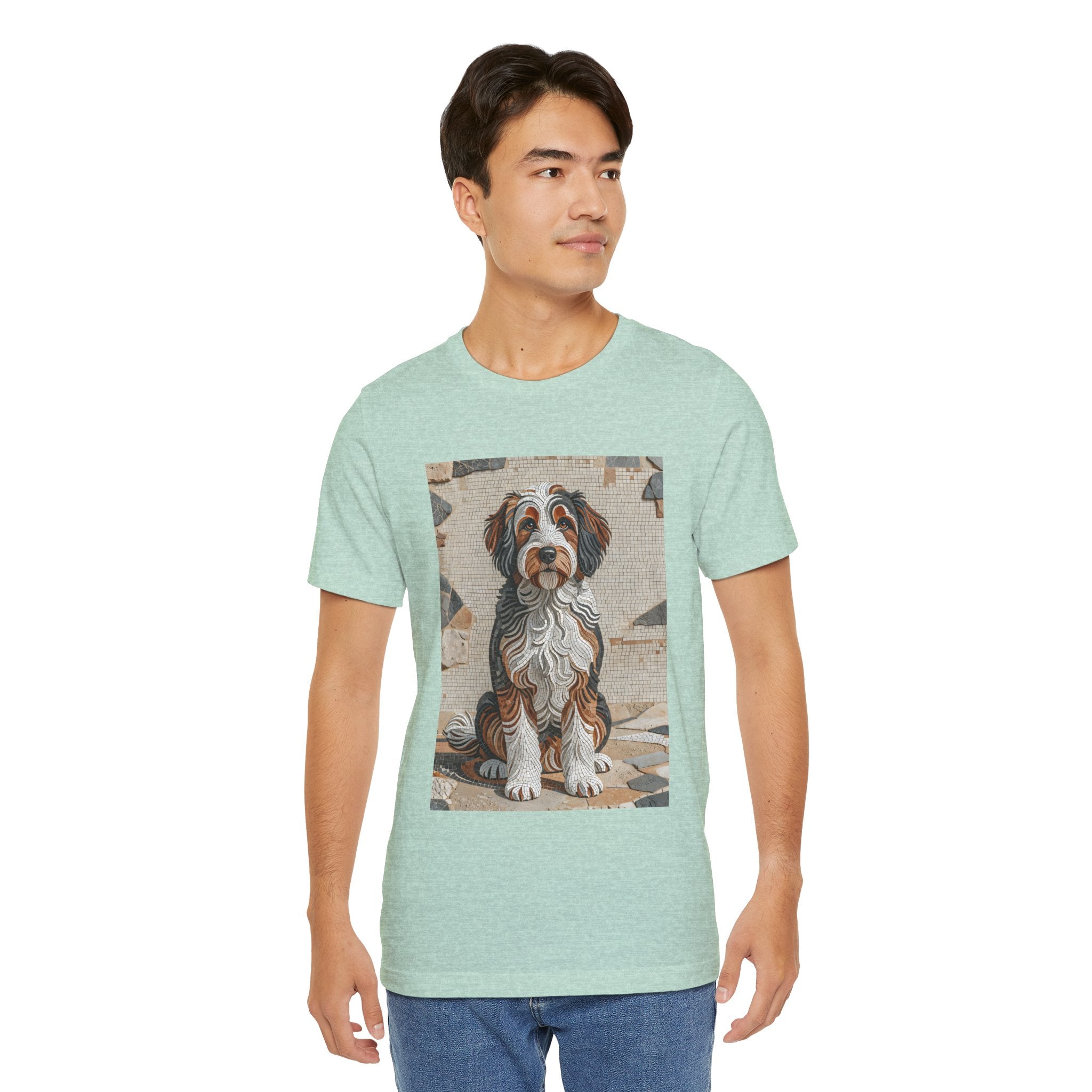 Bernedoodle T Shirt | Living Work of Art Collection | Mosaic Style