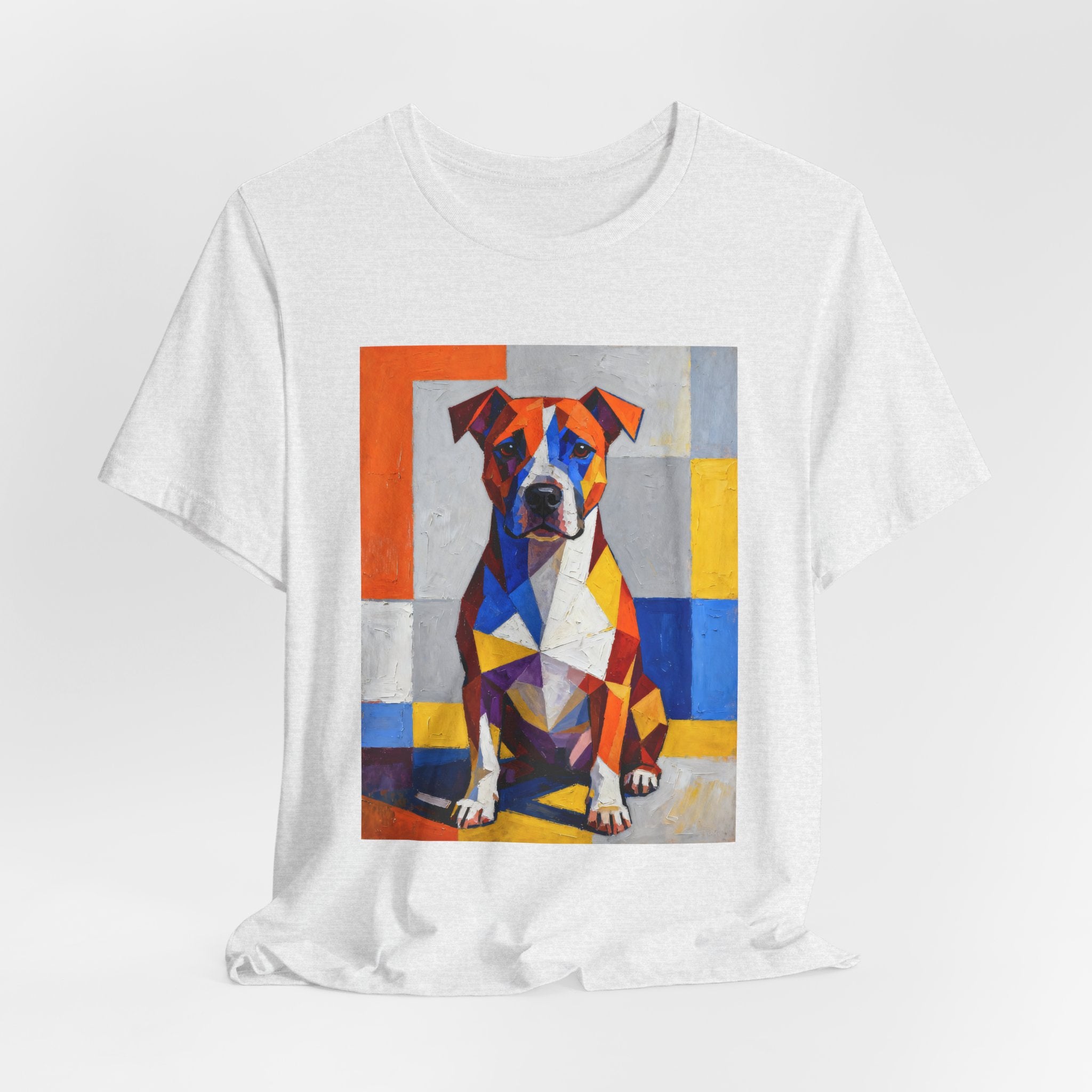 Staffordshire Bull Terrier T Shirt | Living Work of Art Collection | Cubist Style