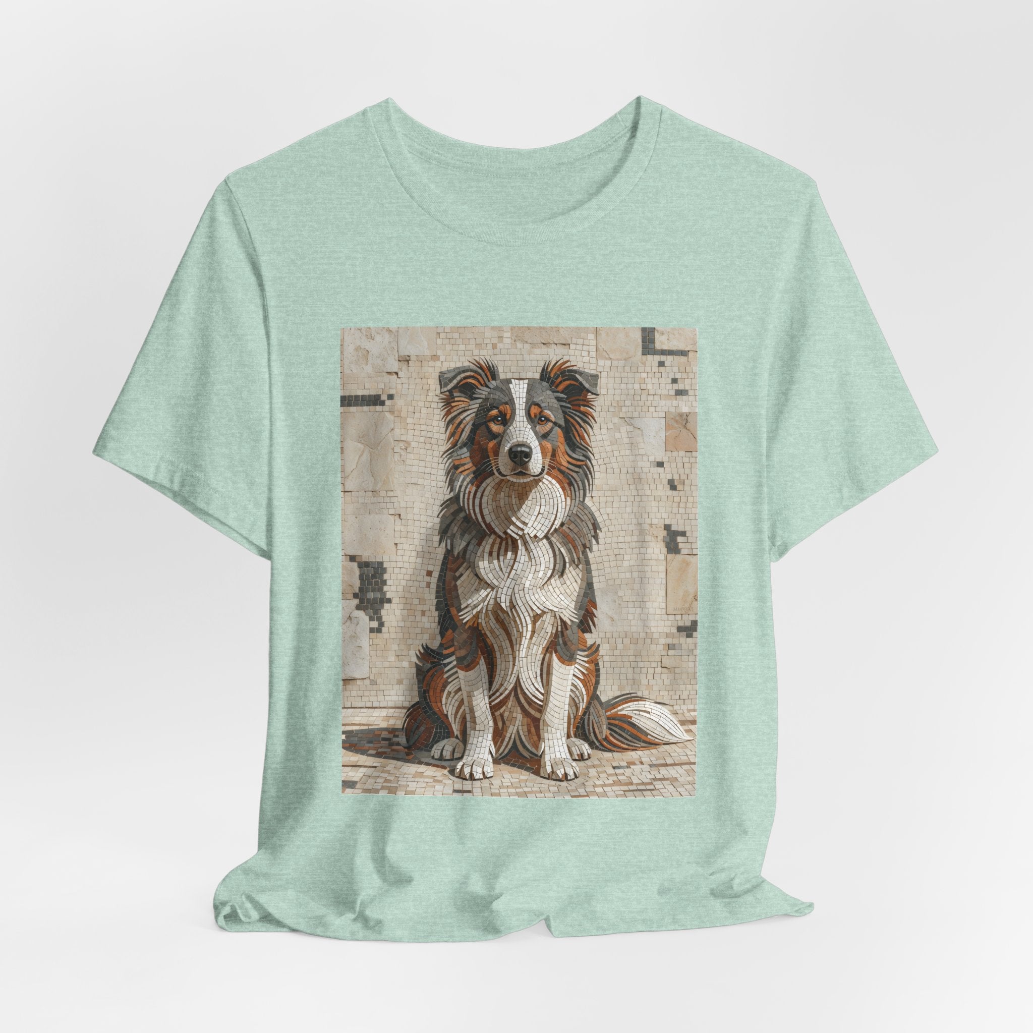 Border Collie T Shirt | Living Work of Art Collection | Mosaic Style