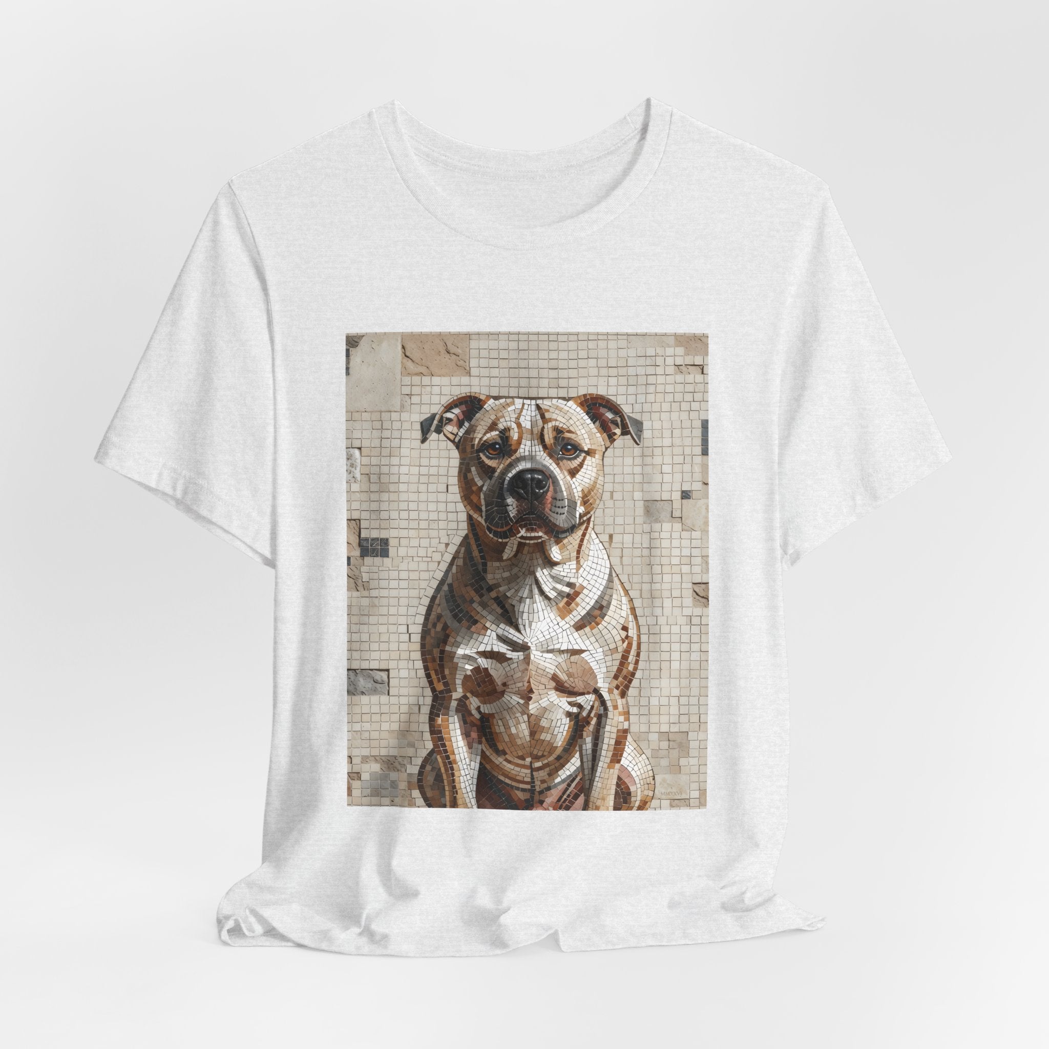 Staffordshire Bull Terrier T Shirt | Living Work of Art Collection | Mosaic Style