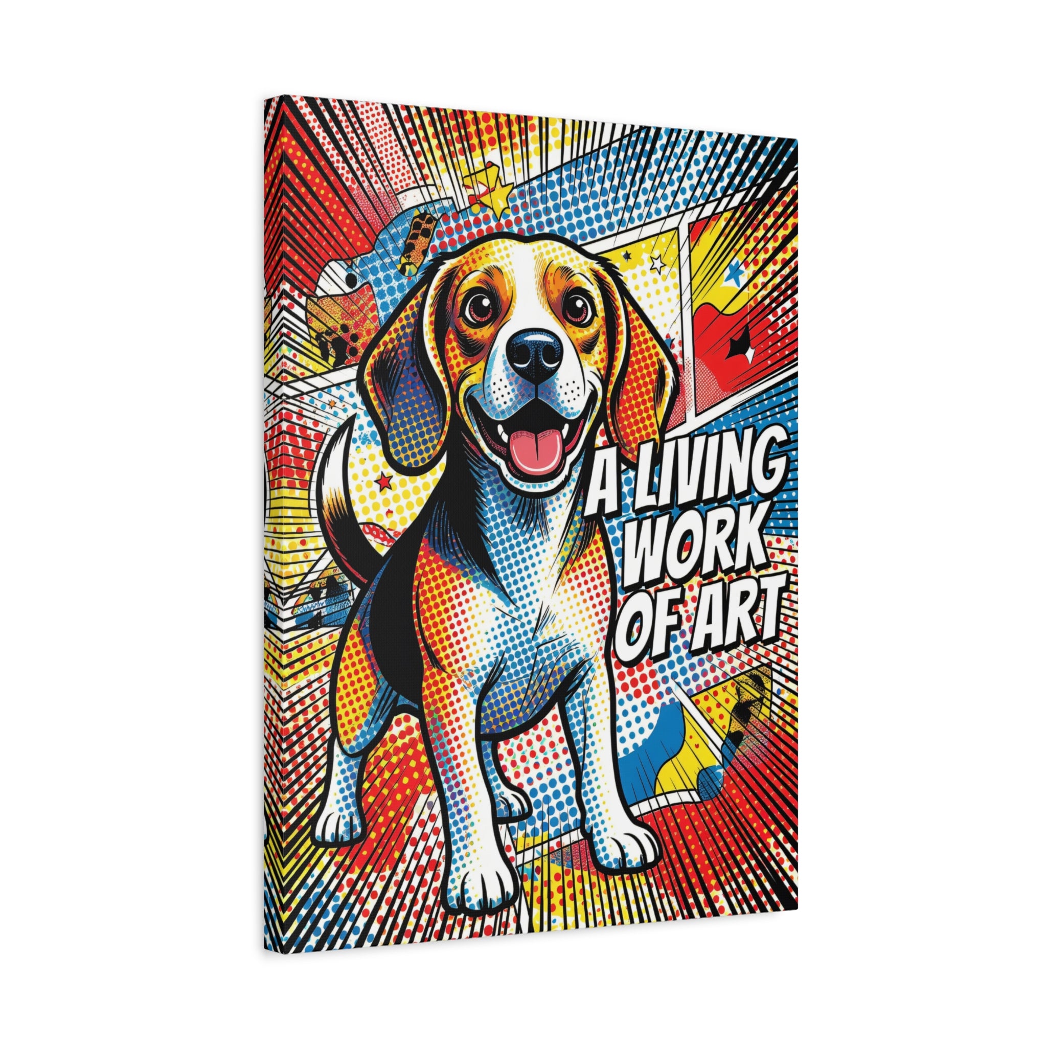 Beagle Canvas Wall Art | Living Work of Art Collection | Pop Art Print