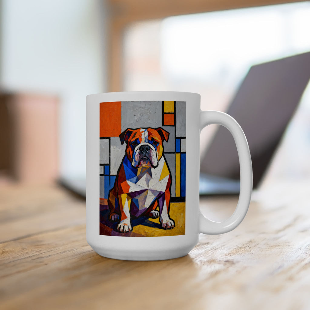 Bulldog Mug | Living Work of Art Collection | Cubist Style