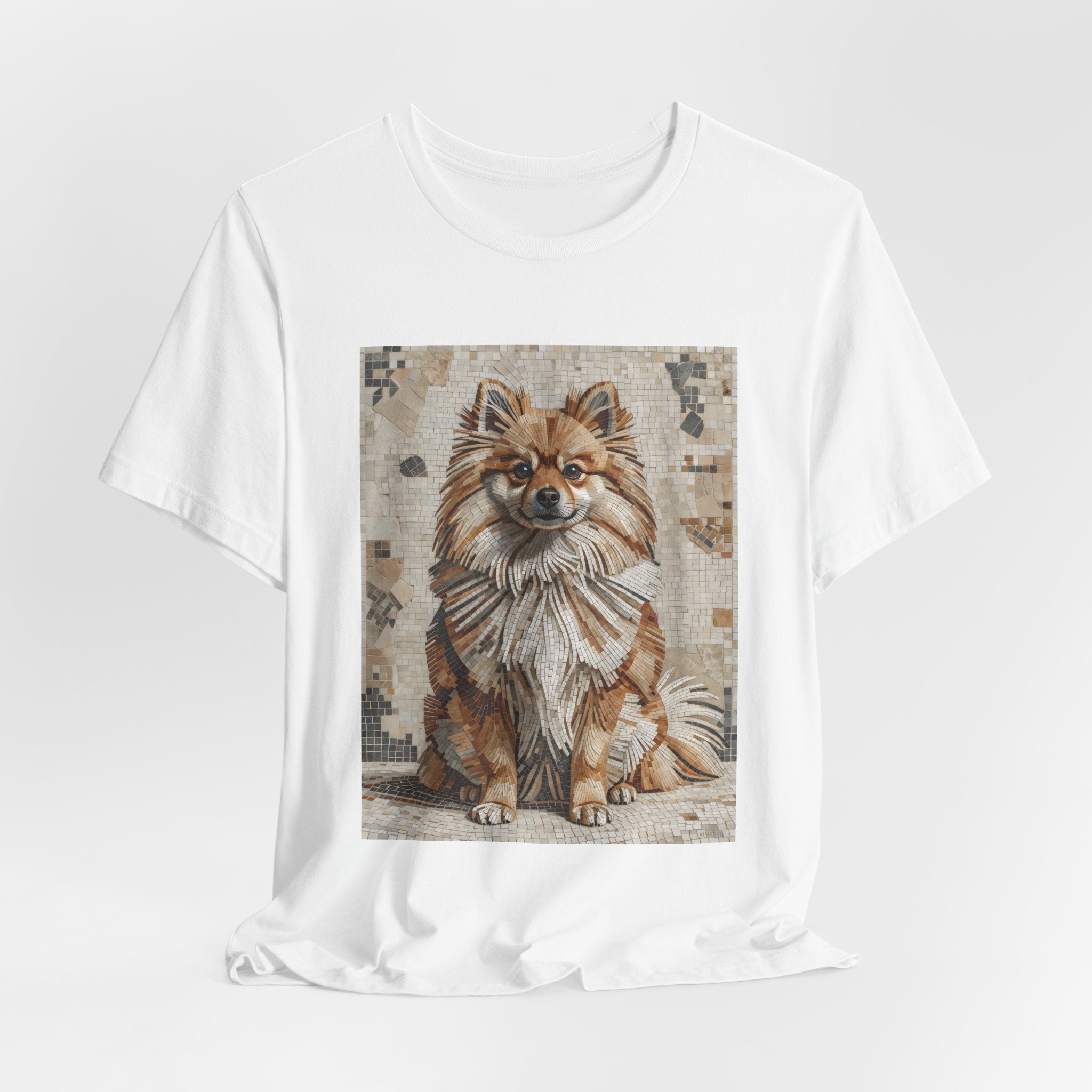 Pomeranian T Shirt | Living Work of Art Collection | Mosaic Style