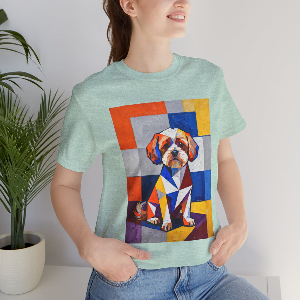 Maltipoo T Shirt | Living Work of Art Collection | Cubist Style