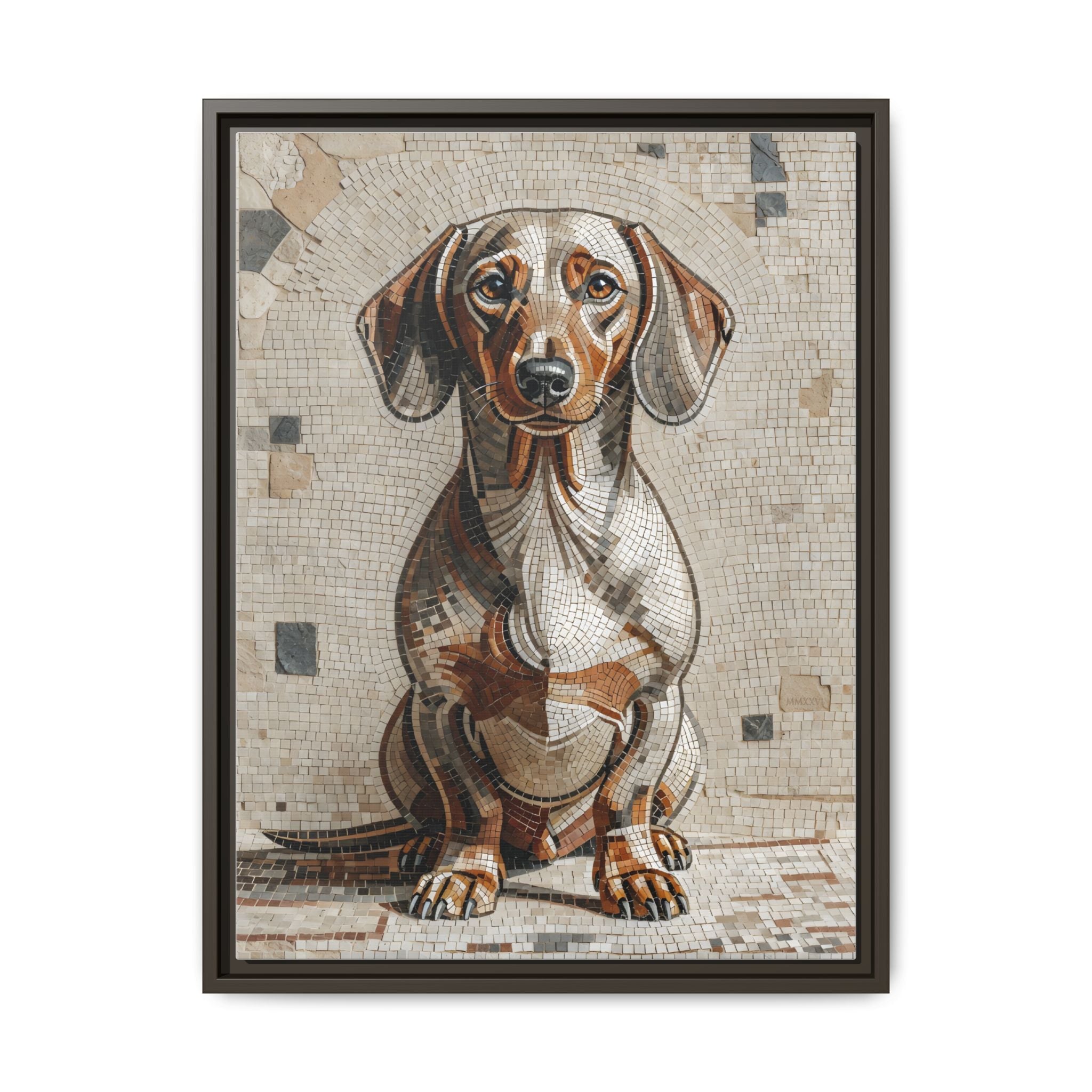 Dachshund Canvas Wall Art | Living Work of Art Collection | Mosaic Style Print
