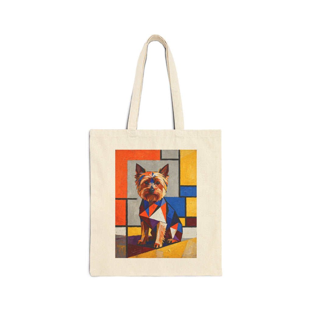 Yorkshire Terrier Tote Bag | Living Work of Art Collection | Cubist Style