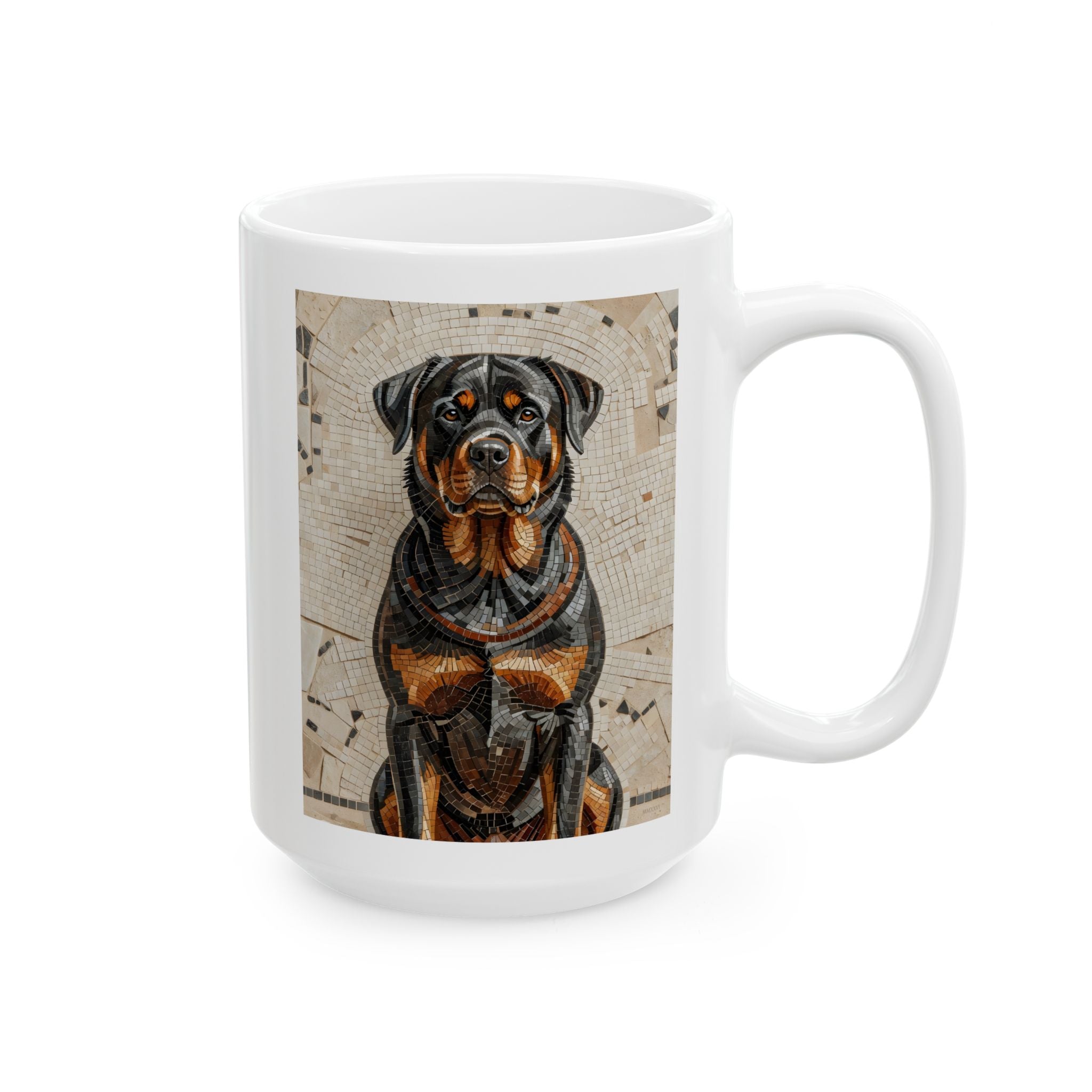 Rottweiler Coffee Mug | Living Work of Art Collection | Mosaic Style