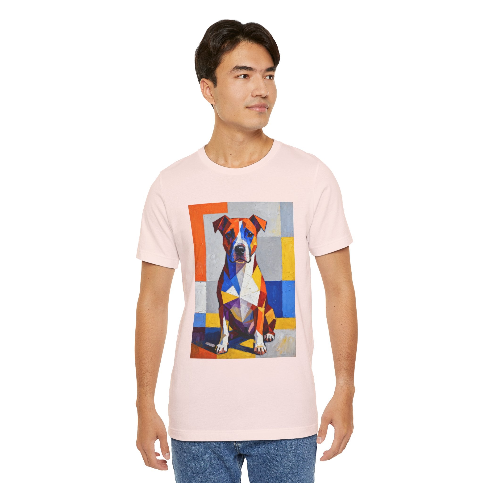 Staffordshire Bull Terrier T Shirt | Living Work of Art Collection | Cubist Style