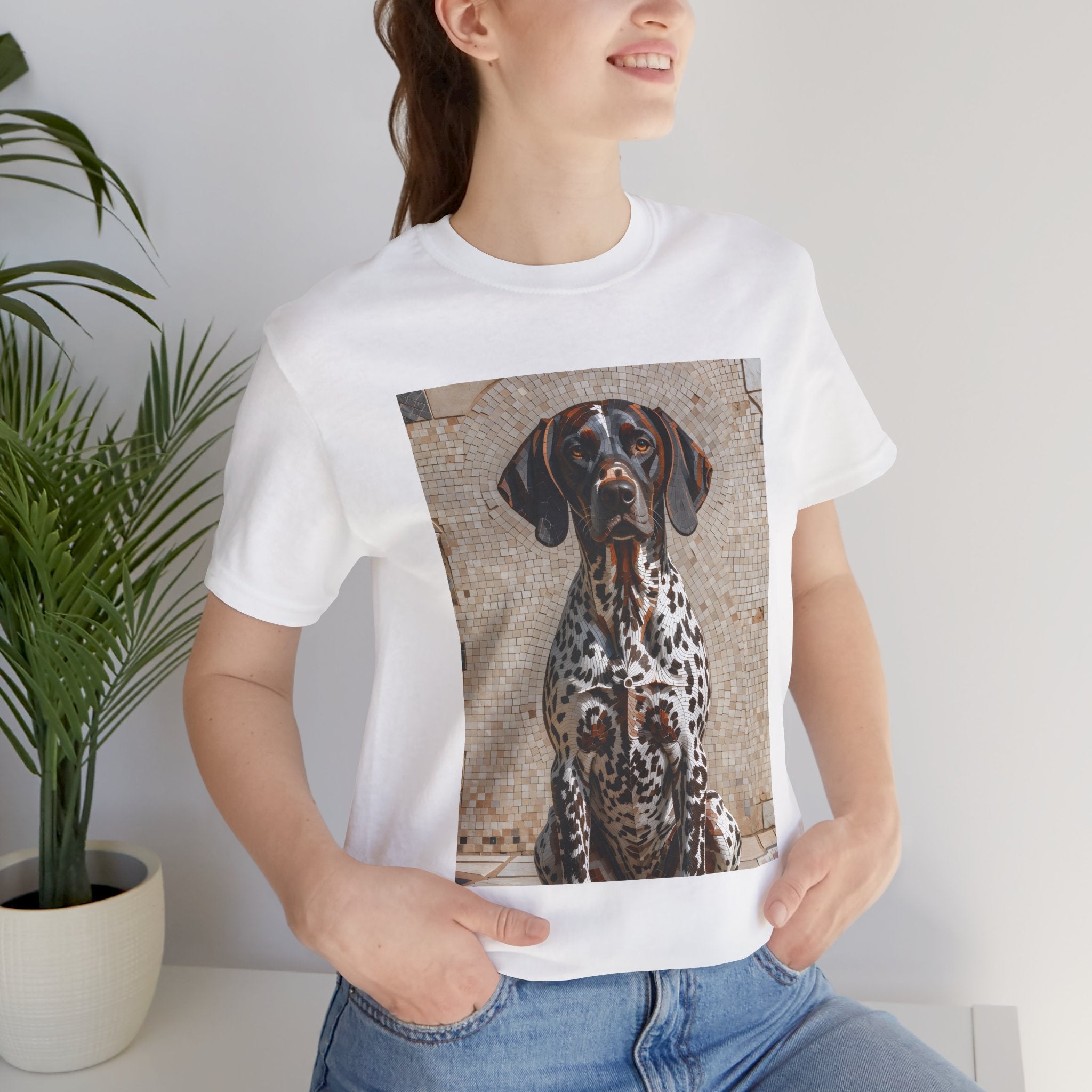 German Shorthaired Pointer T Shirt | Living Work of Art Collection | Mosaic Style