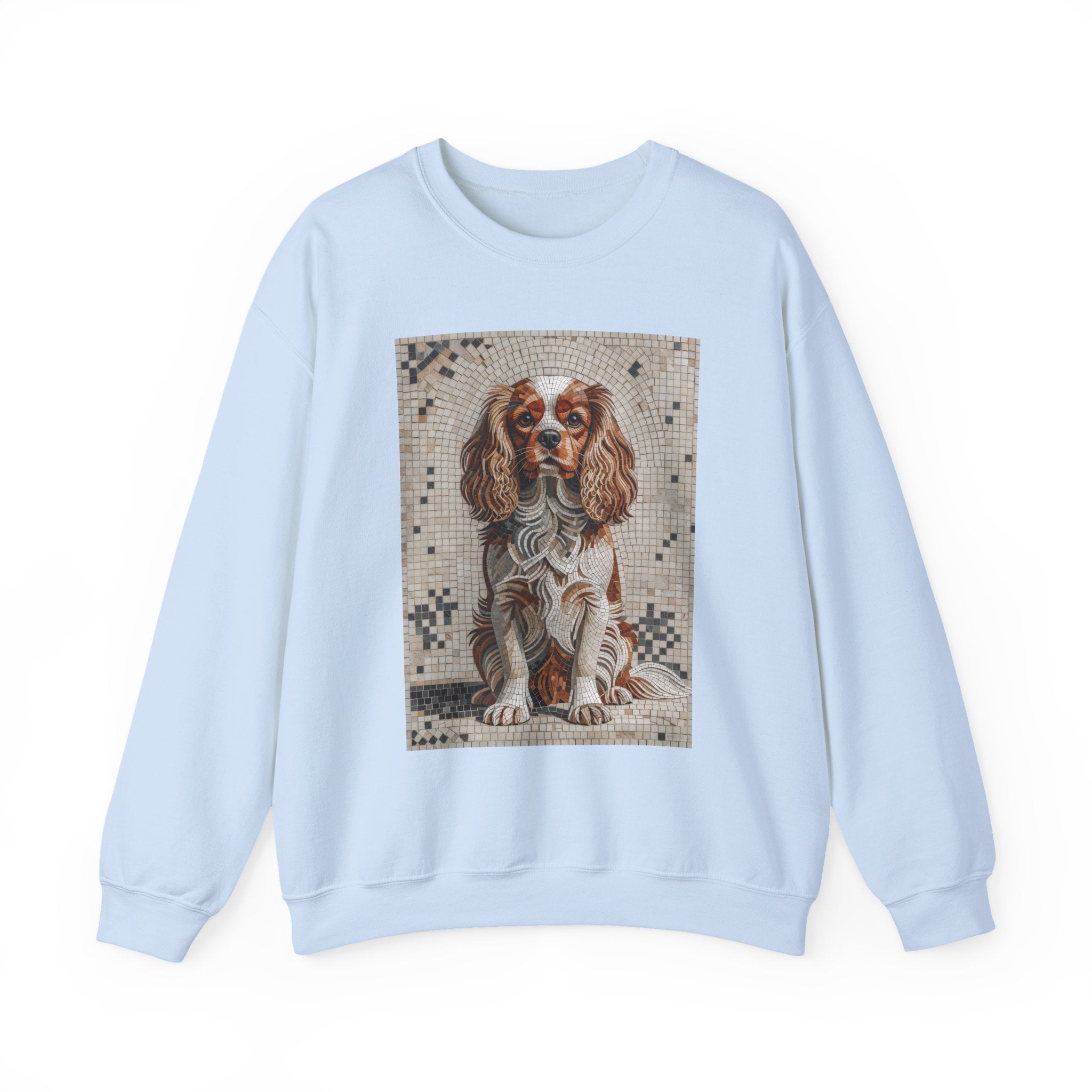 Cavalier King Charles Spaniel Sweatshirt | Living Work of Art Collection | Mosaic Style