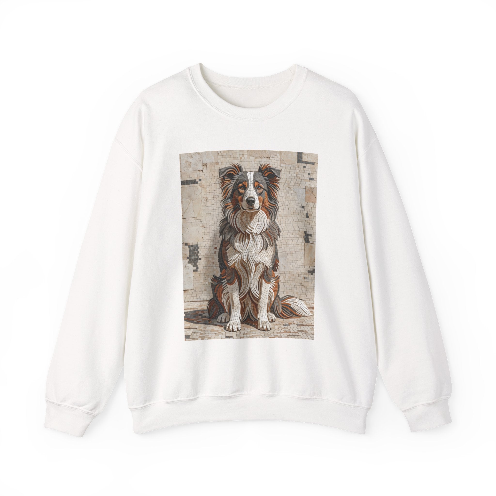 Border Collie Sweatshirt | Living Work of Art Collection | Mosaic Style