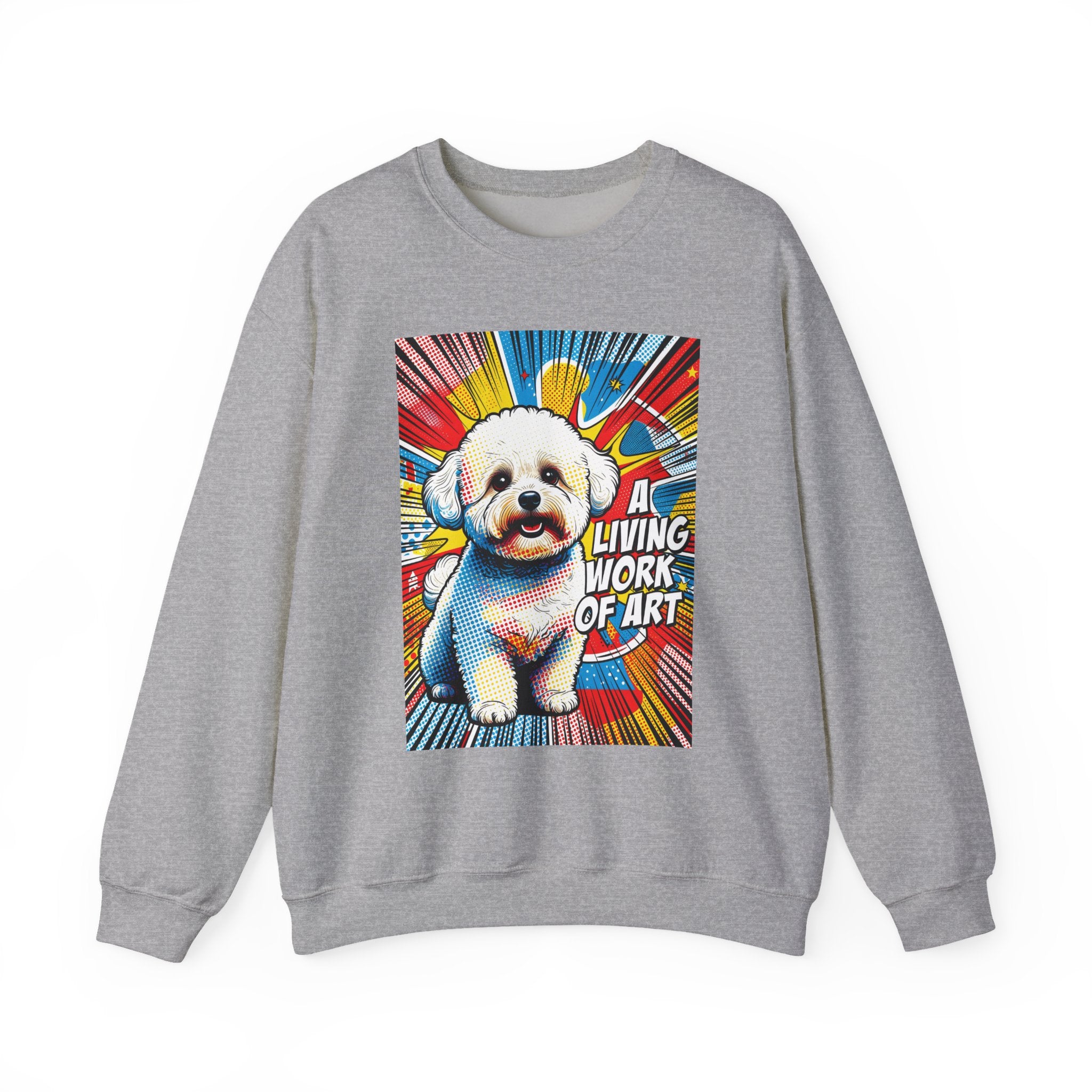 Bichon Frise Sweatshirt | Living Work of Art Collection | Pop Art