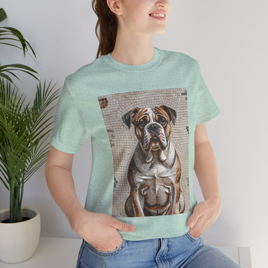 Bulldog T Shirt | Living Work of Art Collection | Mosaic Style