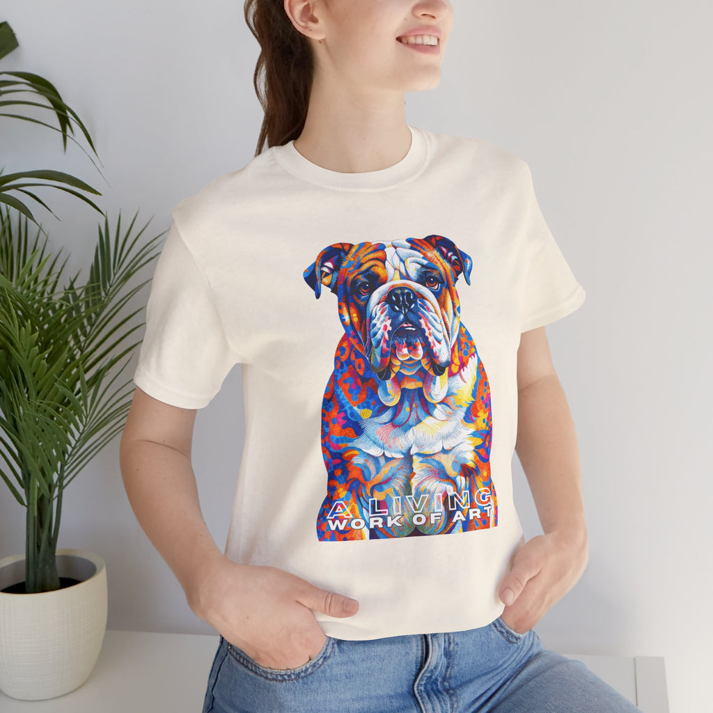 Bulldog T Shirt | Living Work of Art Collection | Pointillism Style