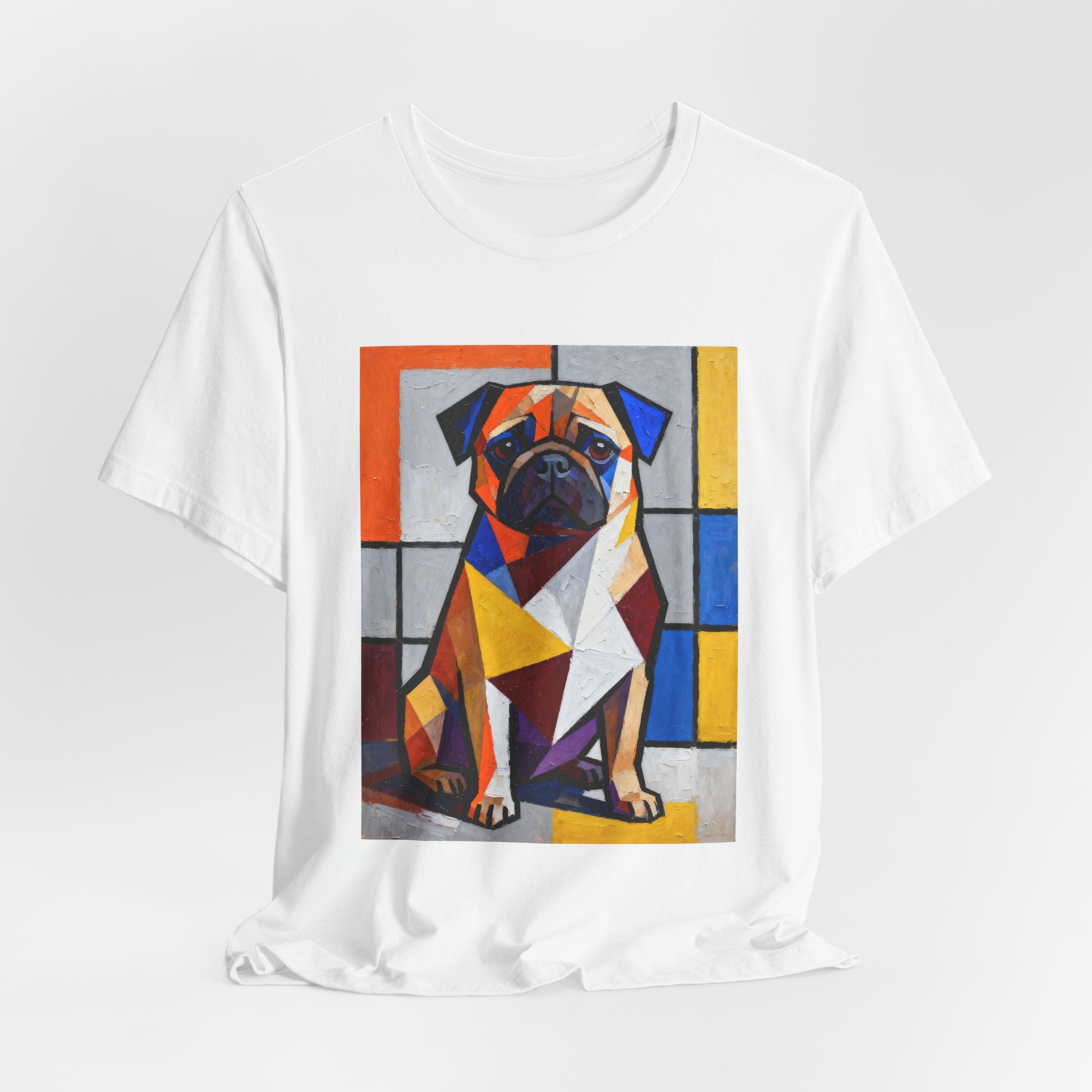 Pug T Shirt | Living Work of Art Collection | Cubist Style