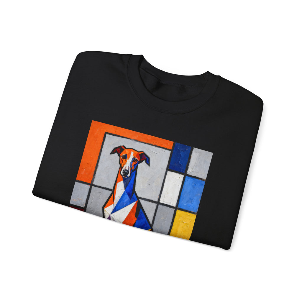 Whippet Sweatshirt | Living Work of Art Collection | Cubist Style