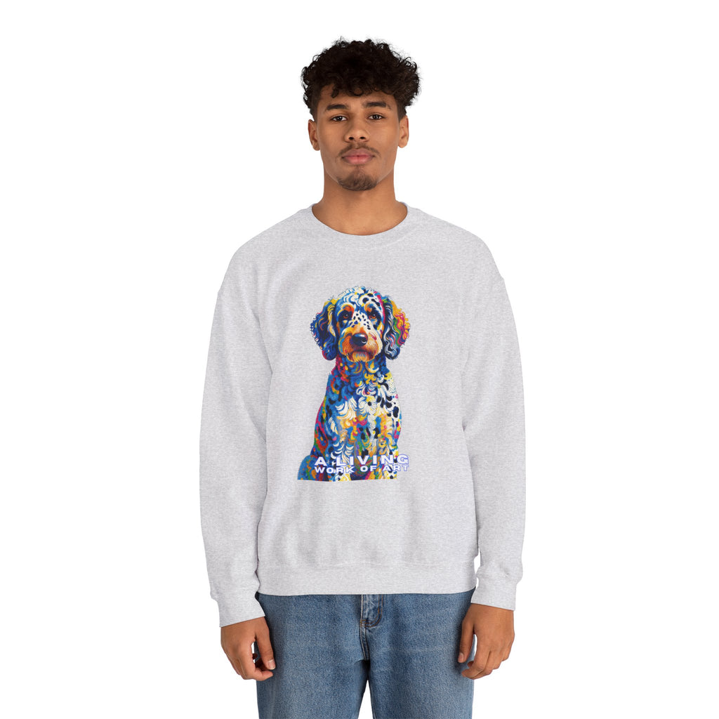Labradoodle Sweatshirt | Living Work of Art Collection | Pointillism Style