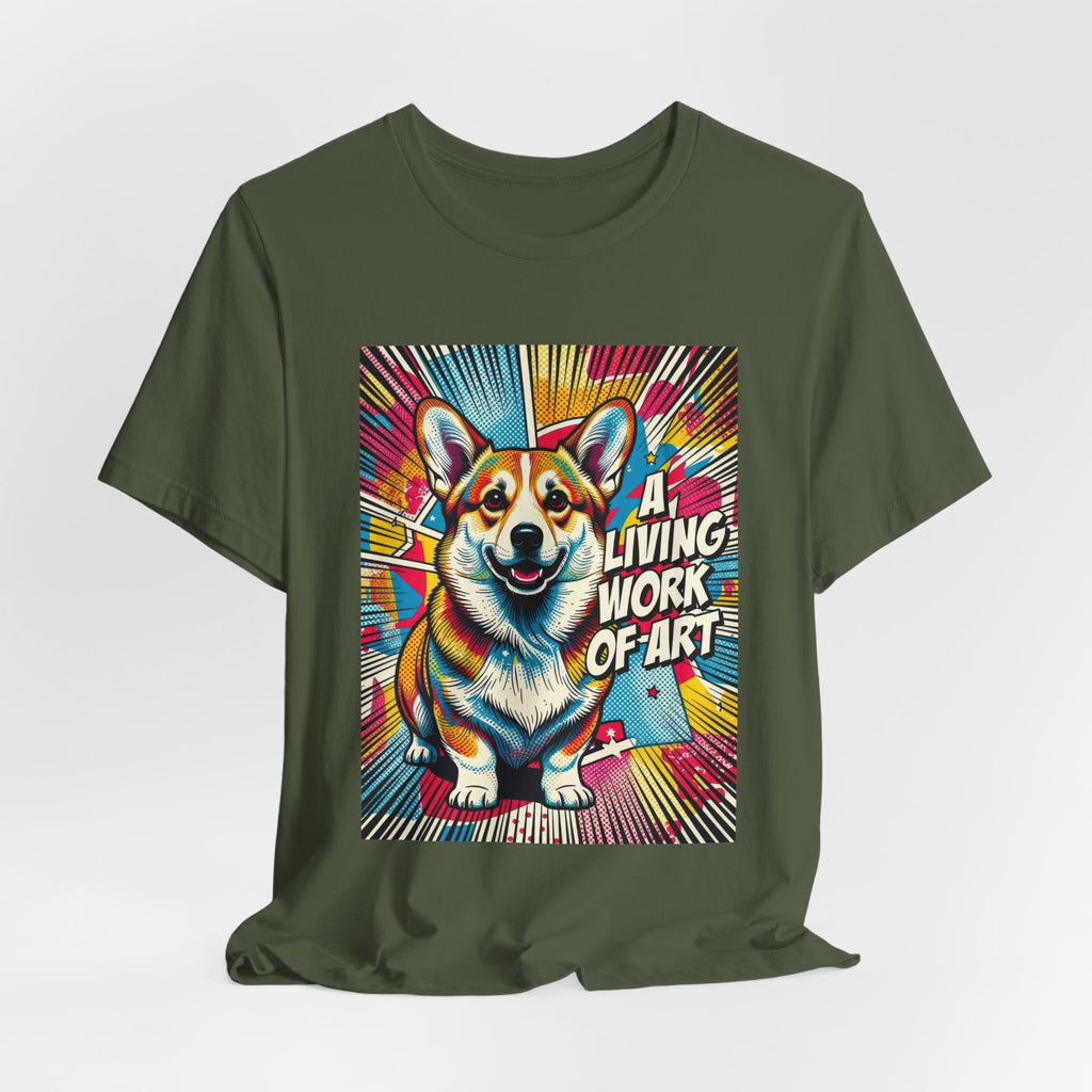 Corgi T Shirt | Living Work of Art Collection | Pop Art