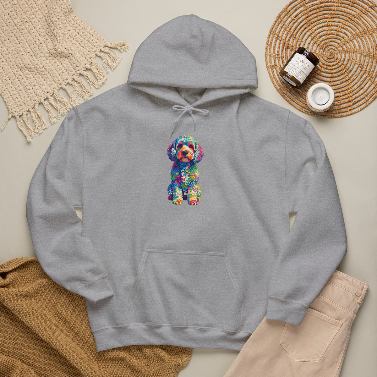 Cockapoo Hoodie | Living Work of Art Collection | Pointillism Style