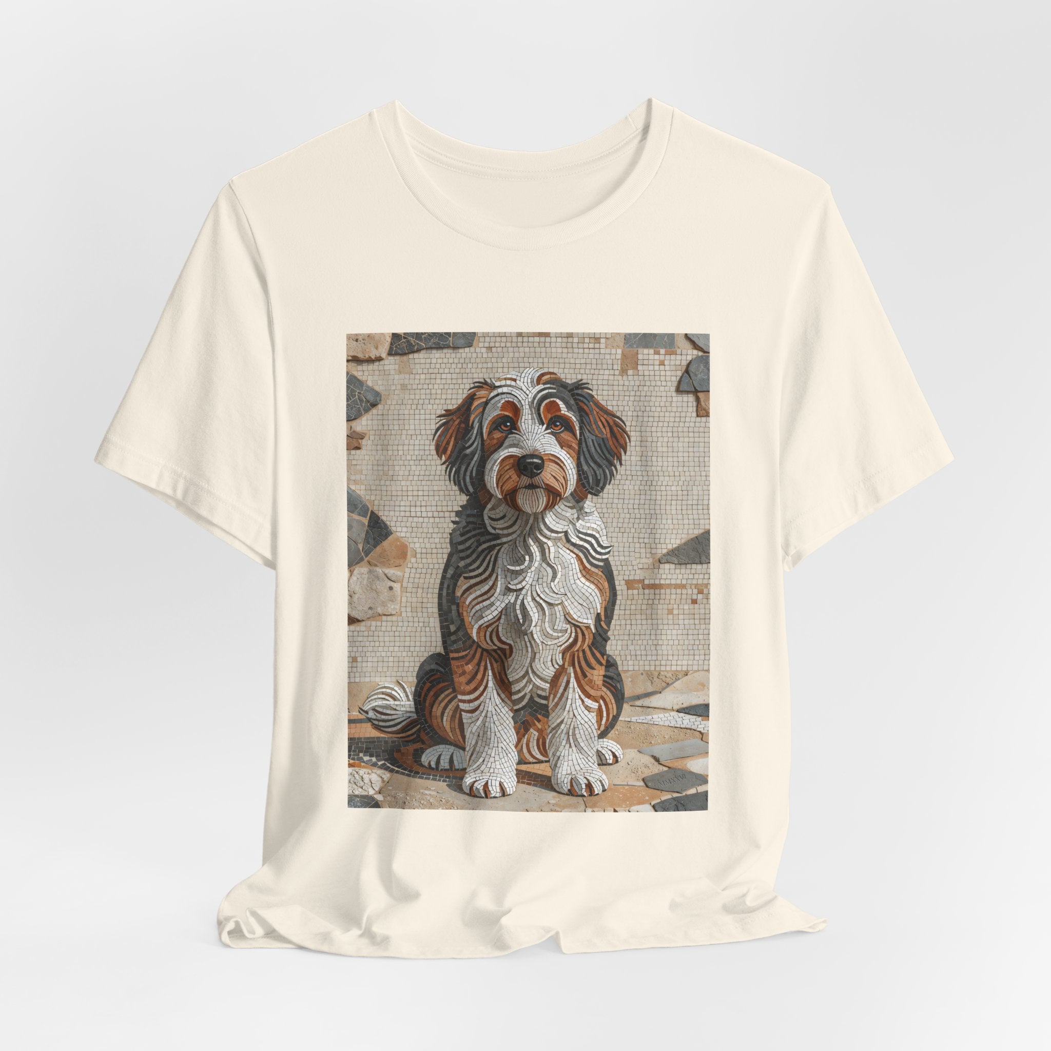 Bernedoodle T Shirt | Living Work of Art Collection | Mosaic Style