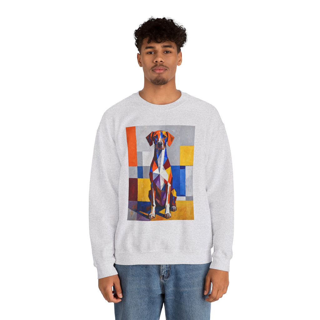 German Shorthaired Pointer Sweatshirt | Living Work of Art Collection | Cubist Style