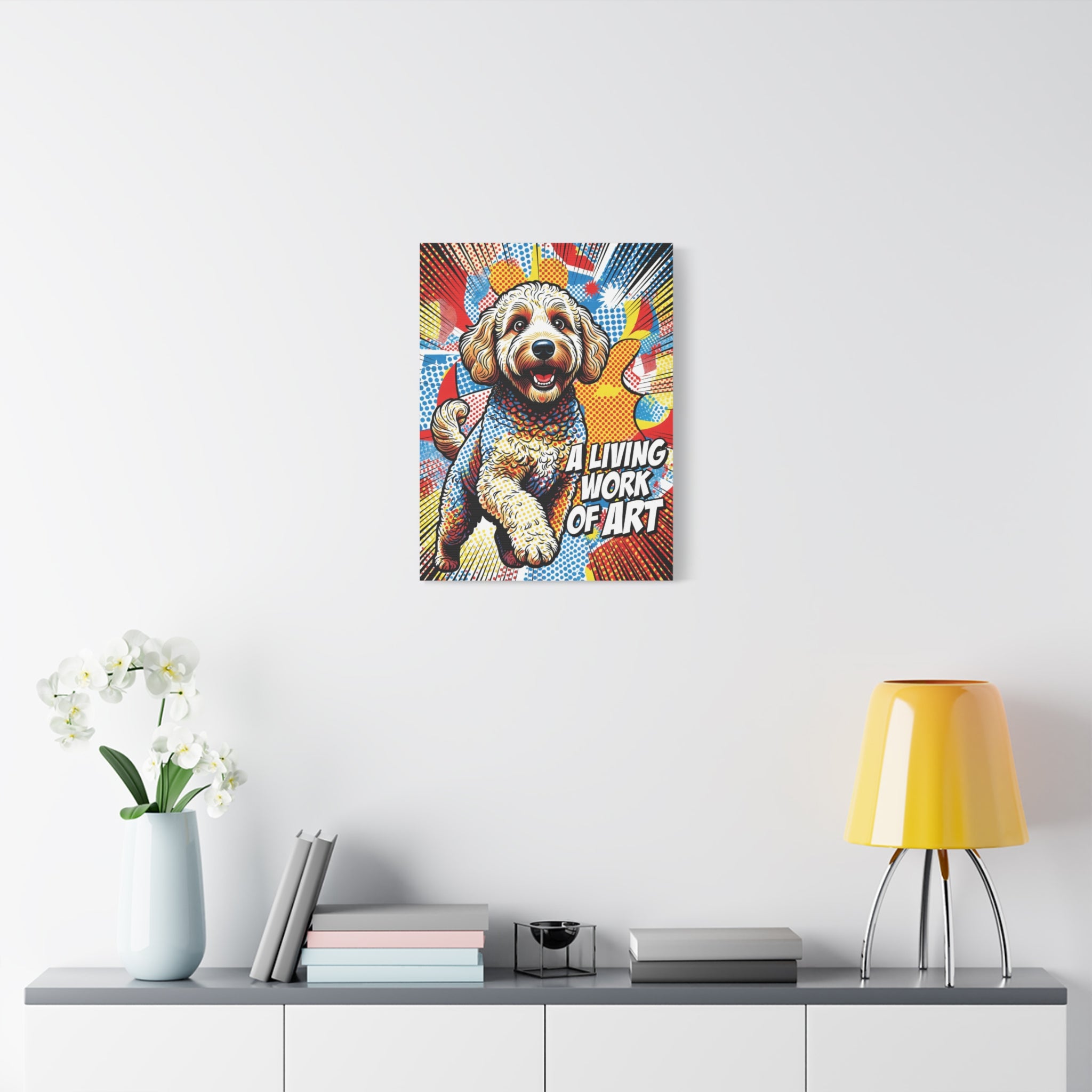 Goldendoodle Canvas Wall Art | Living Work of Art Collection | Pop Art Print