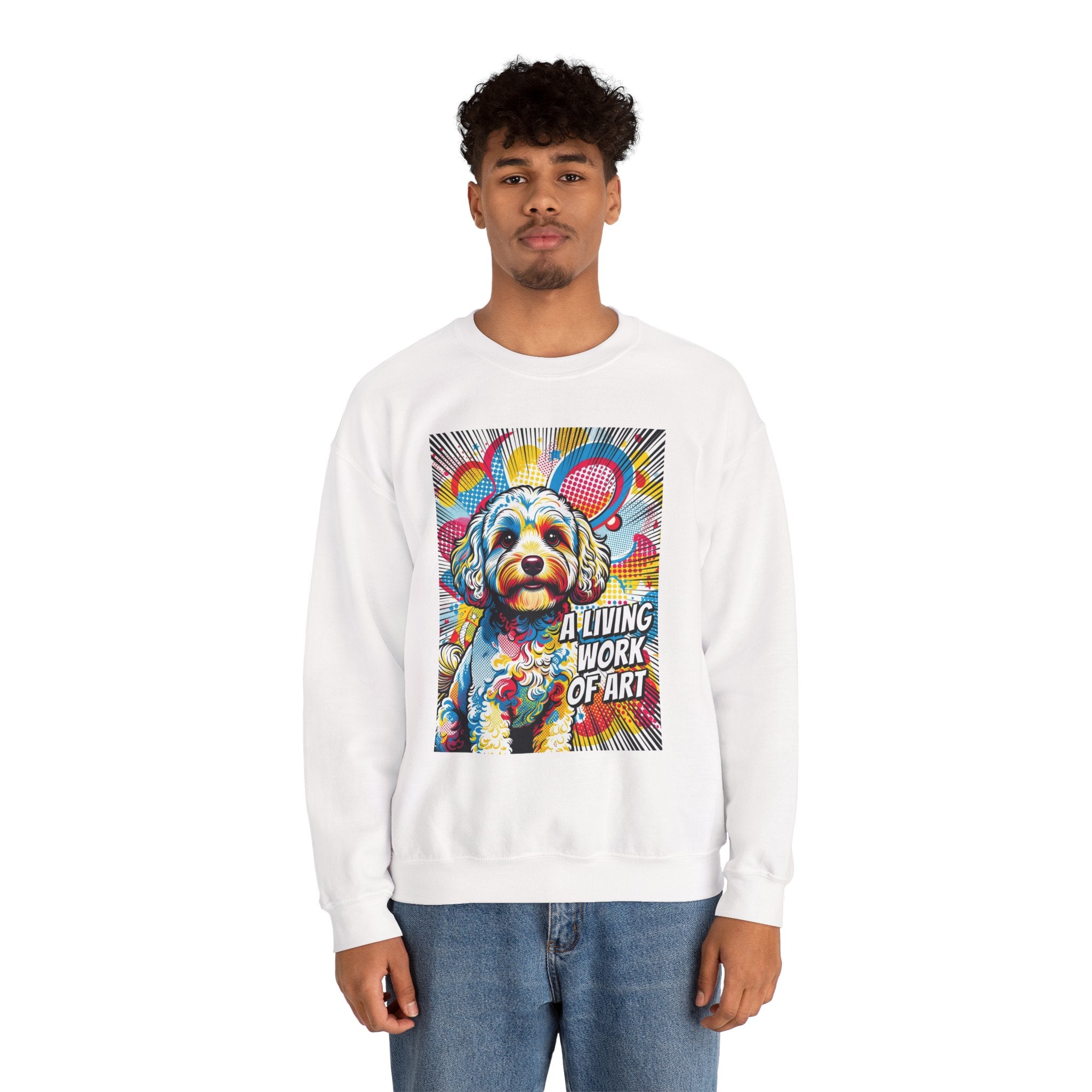 Cavapoo Sweatshirt | Living Work of Art Collection | Pop Art