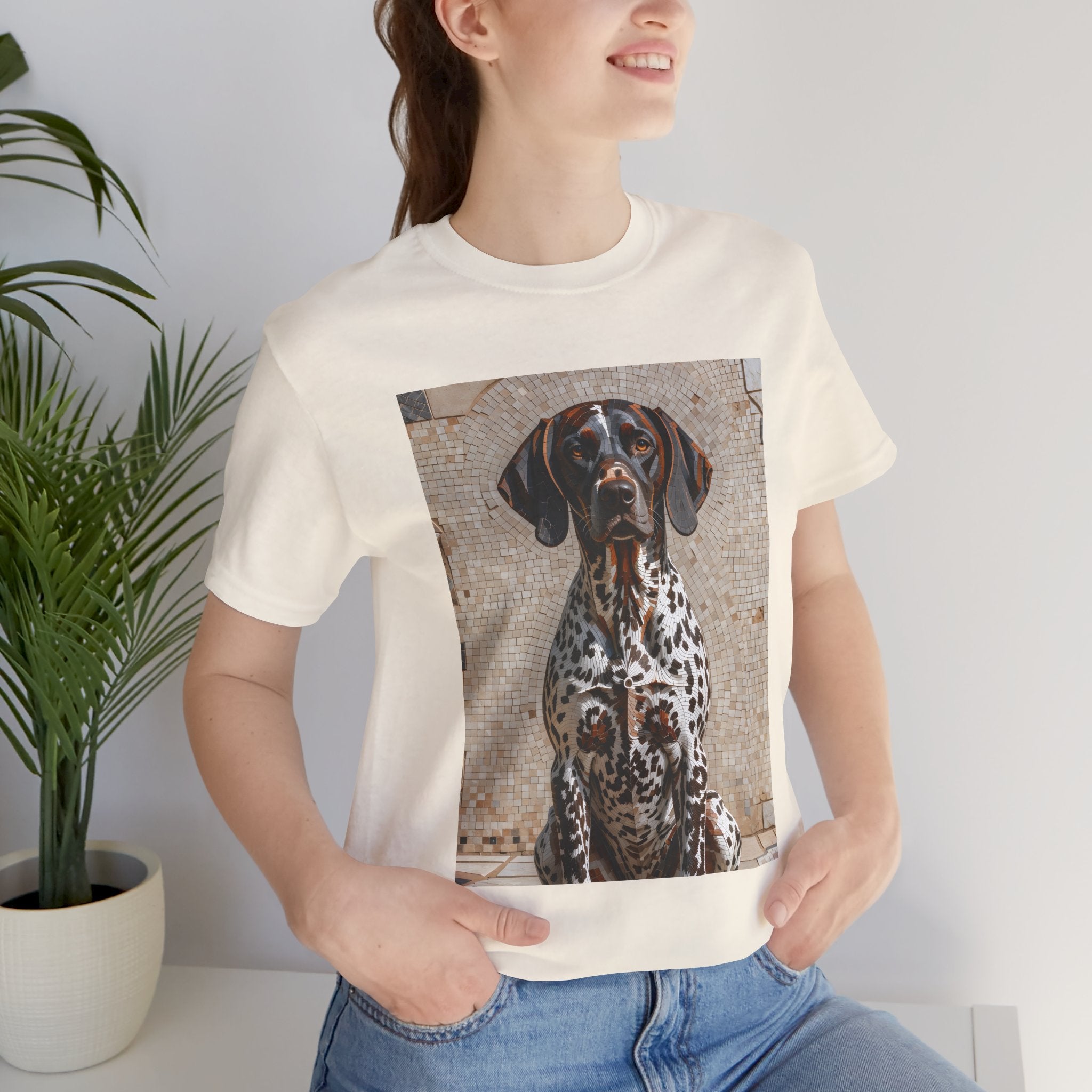 German Shorthaired Pointer T Shirt | Living Work of Art Collection | Mosaic Style