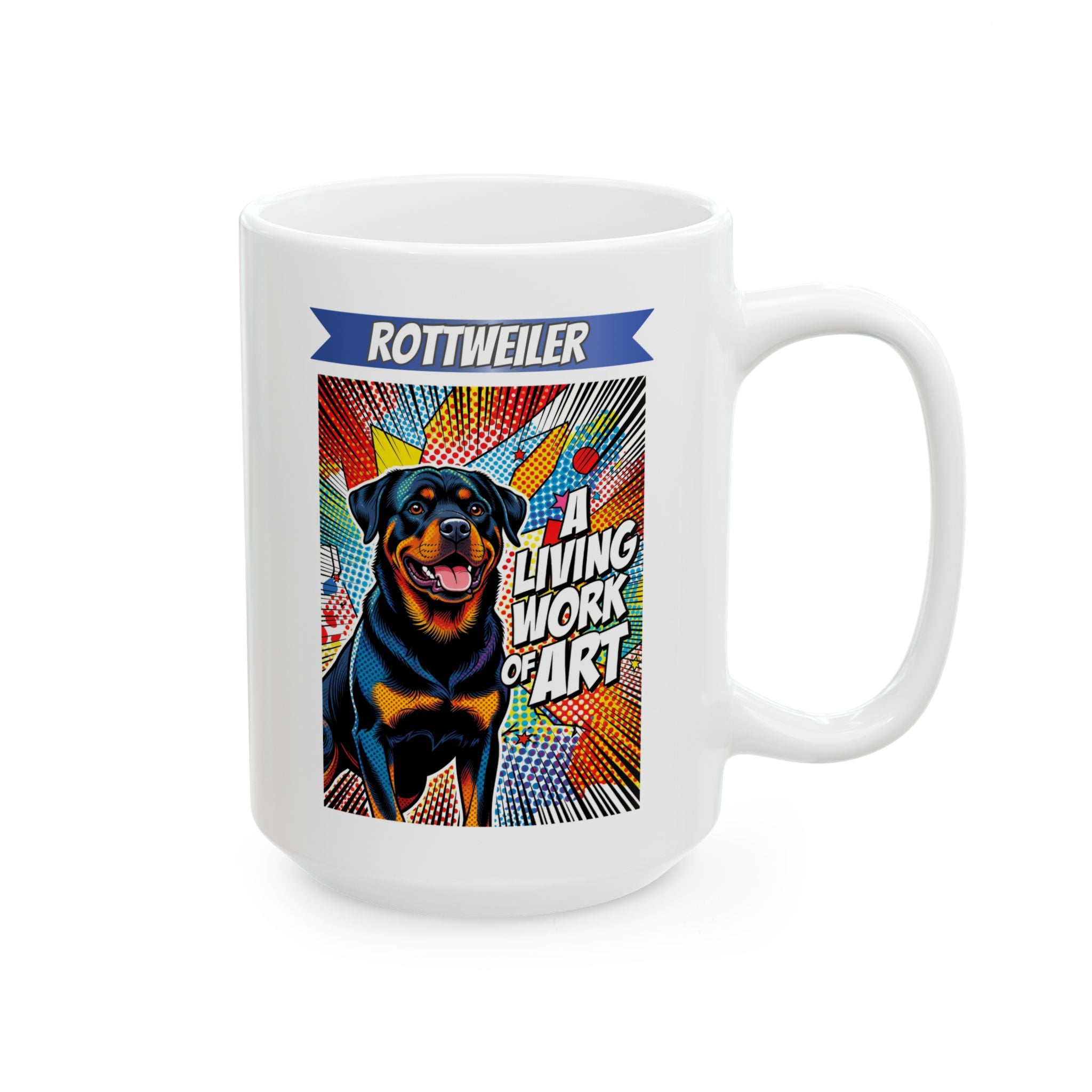 Rottweiler Coffee Mug | Living Work of Art Collection | Pop Art